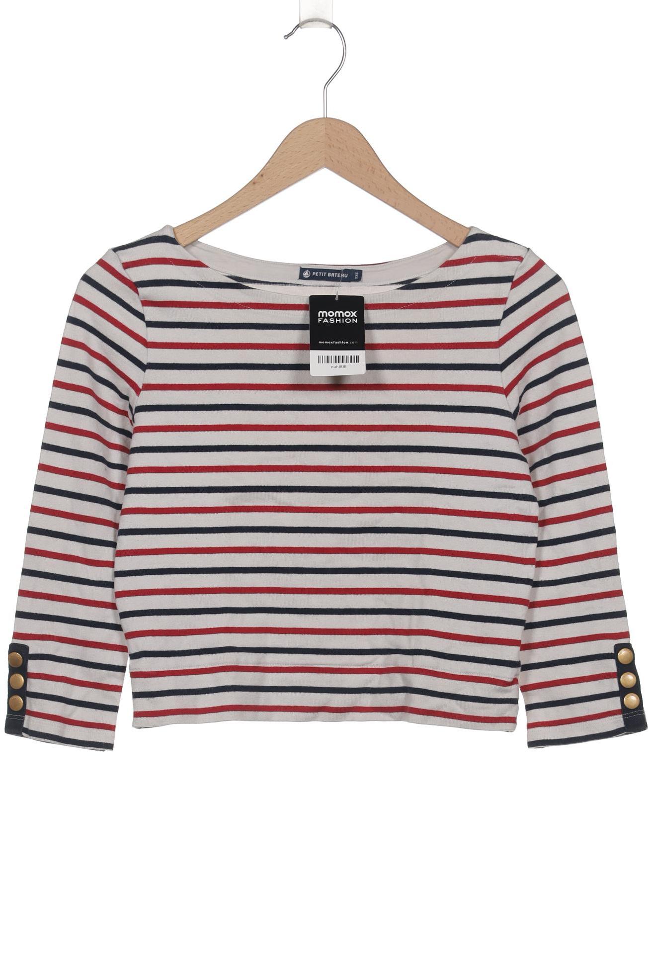 

Petit Bateau Damen Langarmshirt, weiß, Gr. 32