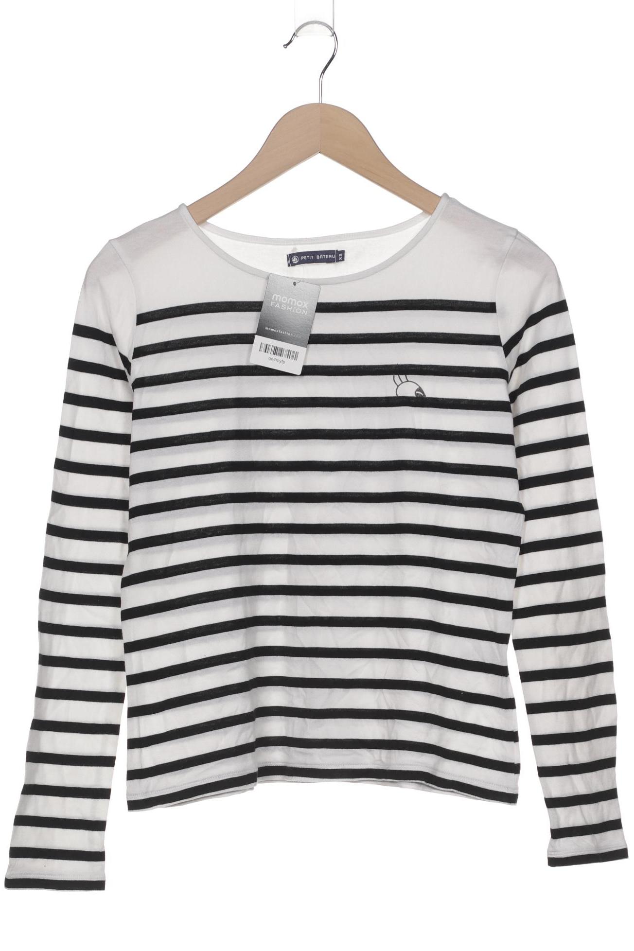 

Petit Bateau Damen Langarmshirt, weiß, Gr. 34