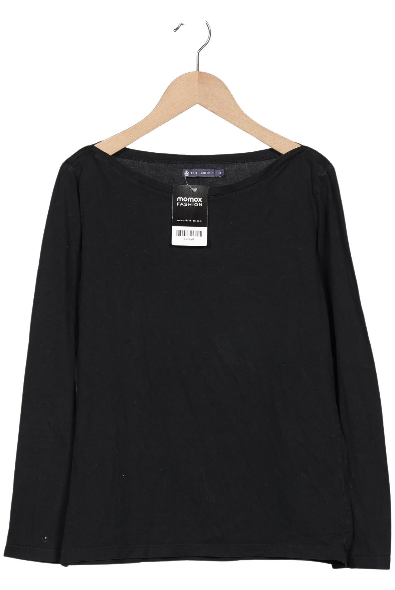 

Petit Bateau Damen Langarmshirt, schwarz, Gr. 38