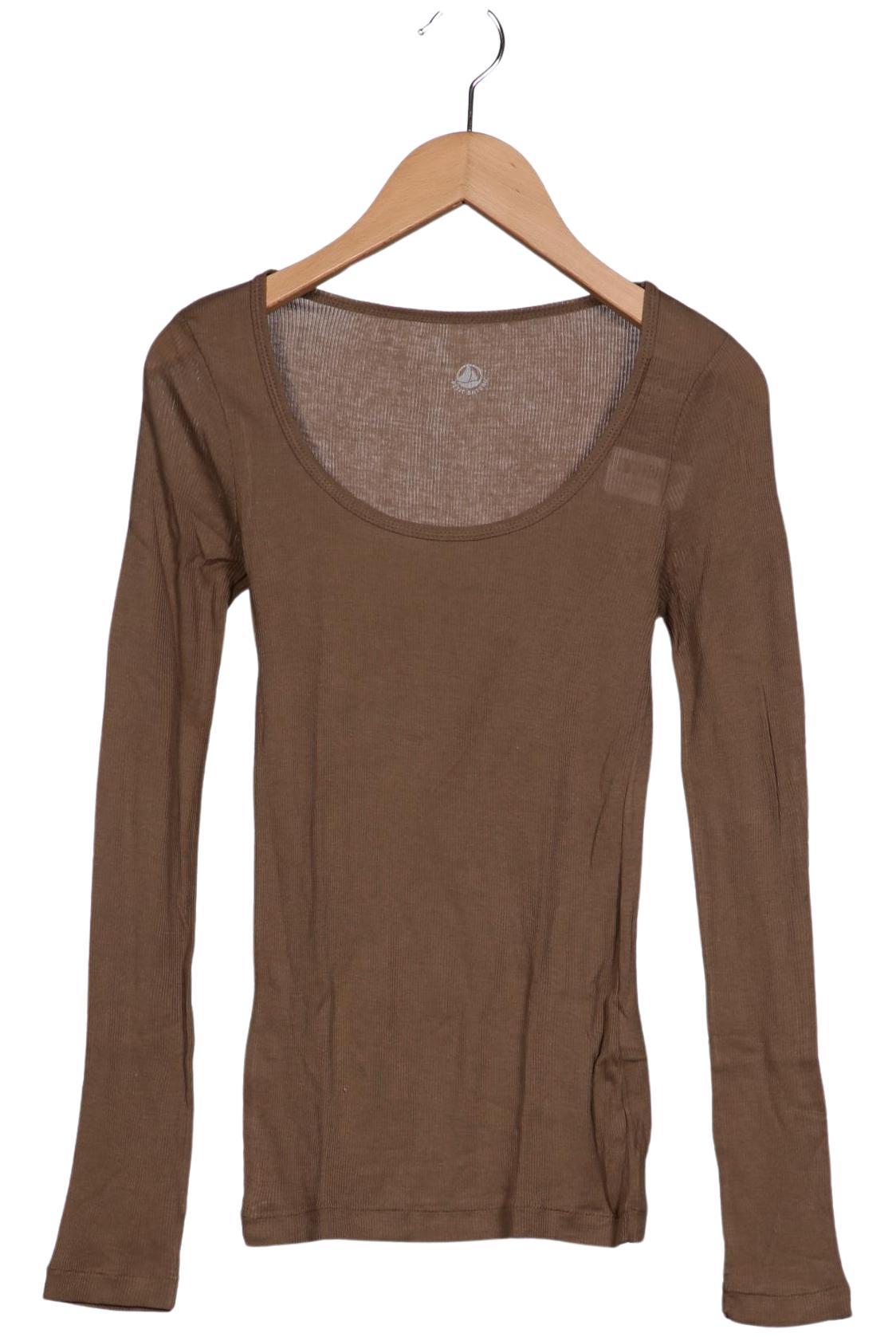 

Petit Bateau Damen Langarmshirt, braun, Gr. 34