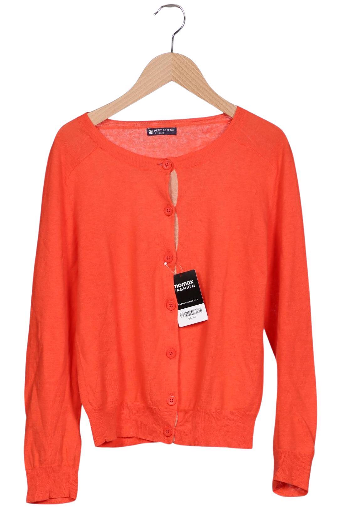 

Petit Bateau Damen Strickjacke, orange, Gr. 134
