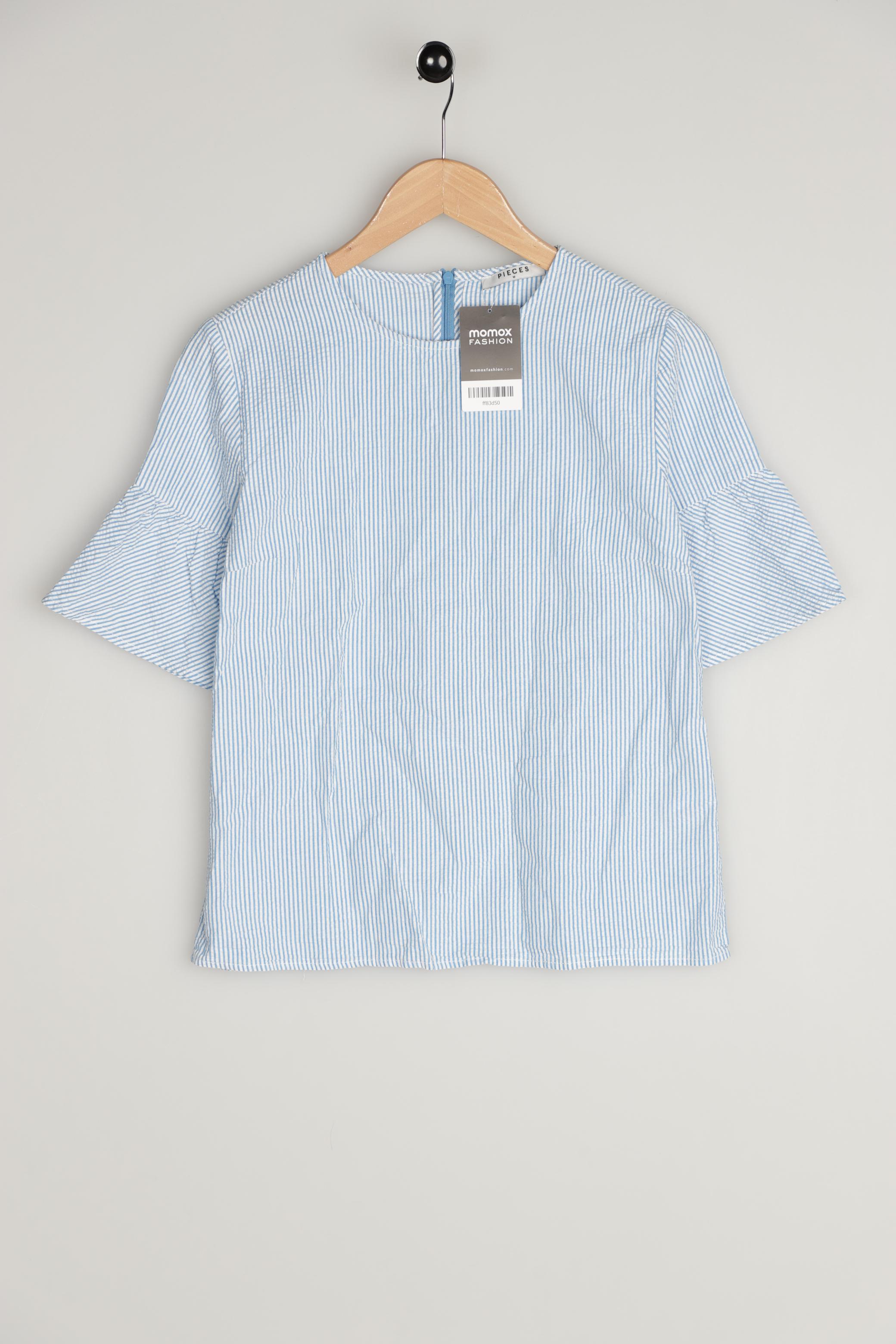 

pieces Damen Bluse, blau, Gr. 38
