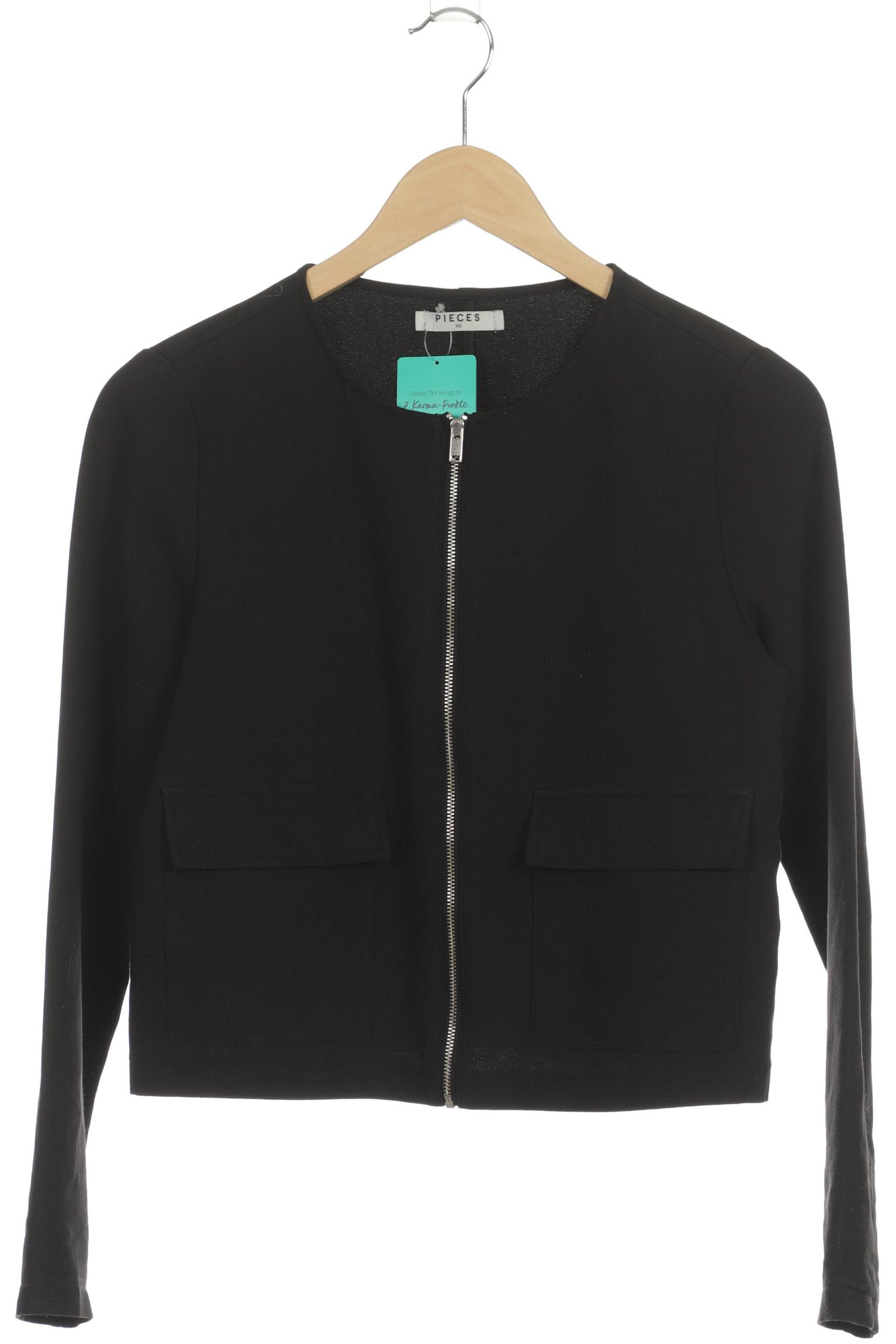 

pieces Damen Jacke, schwarz, Gr. 34