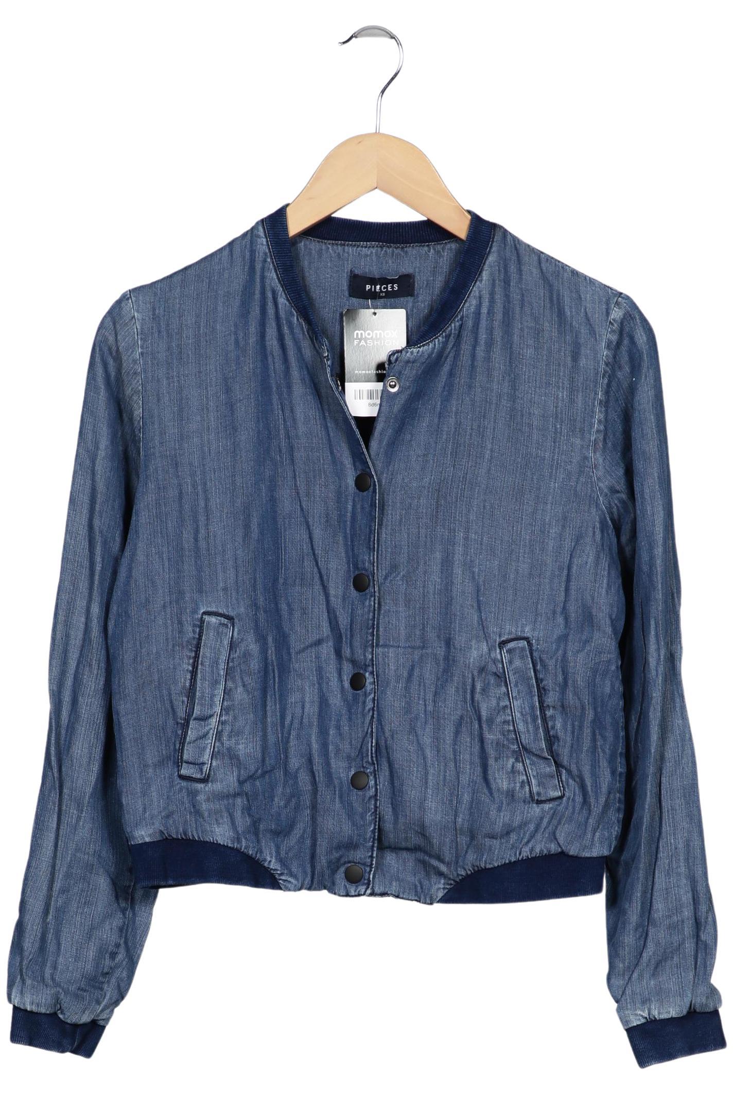 

pieces Damen Jacke, blau, Gr. 34