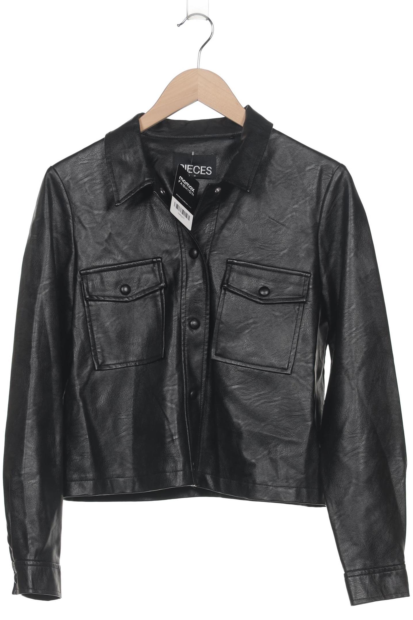 

pieces Damen Jacke, schwarz, Gr. 38