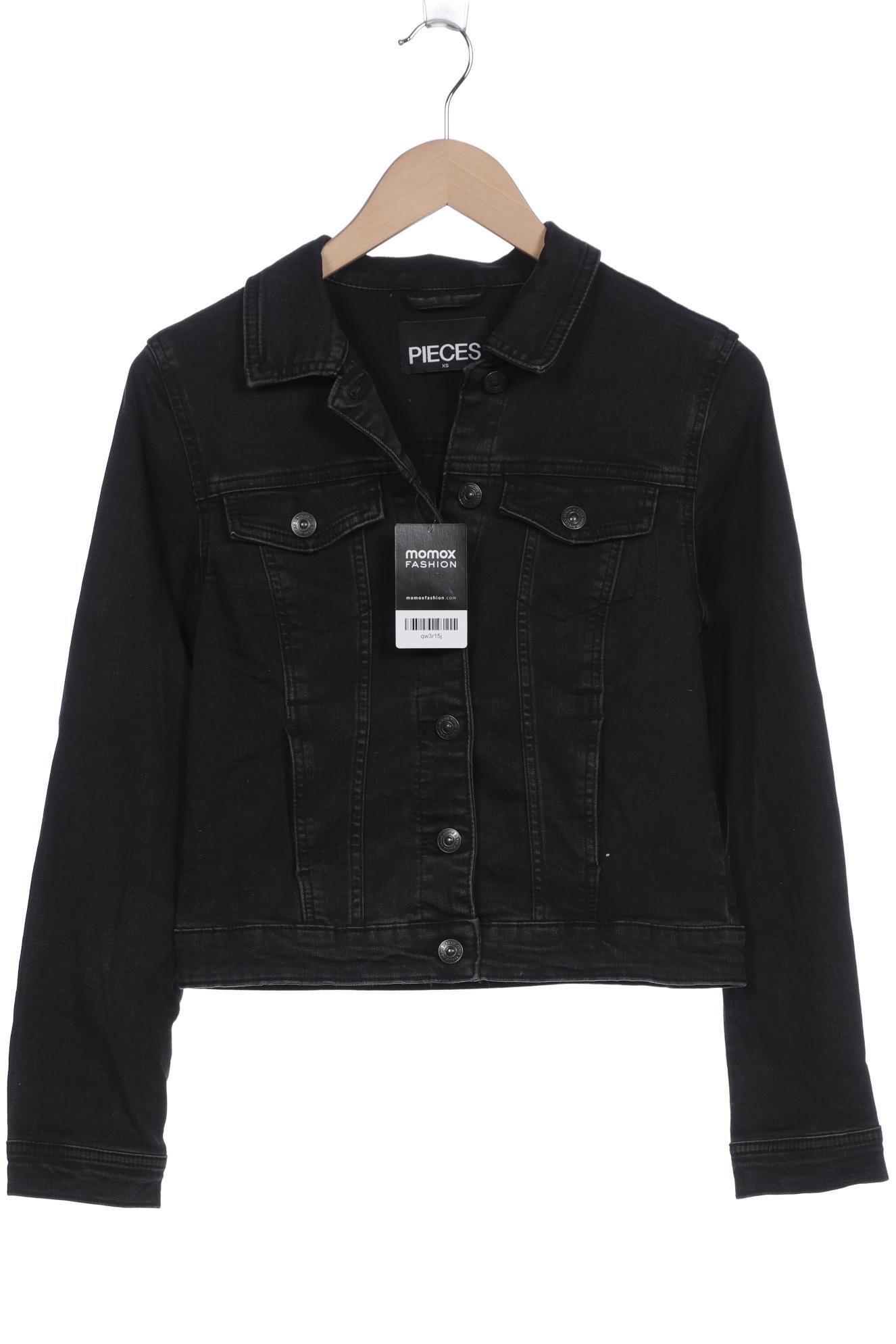 

pieces Damen Jacke, schwarz, Gr. 34