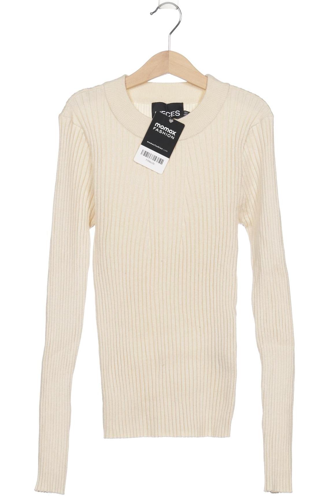 

pieces Damen Langarmshirt, cremeweiß, Gr. 42
