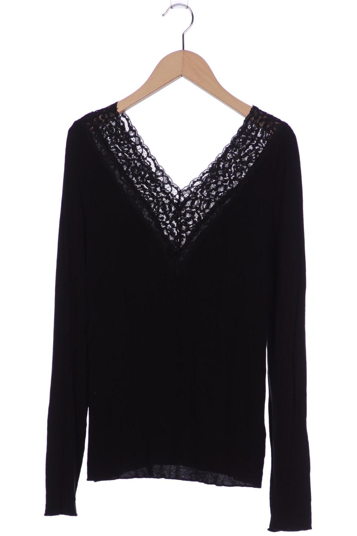 

pieces Damen Langarmshirt, schwarz, Gr. 38