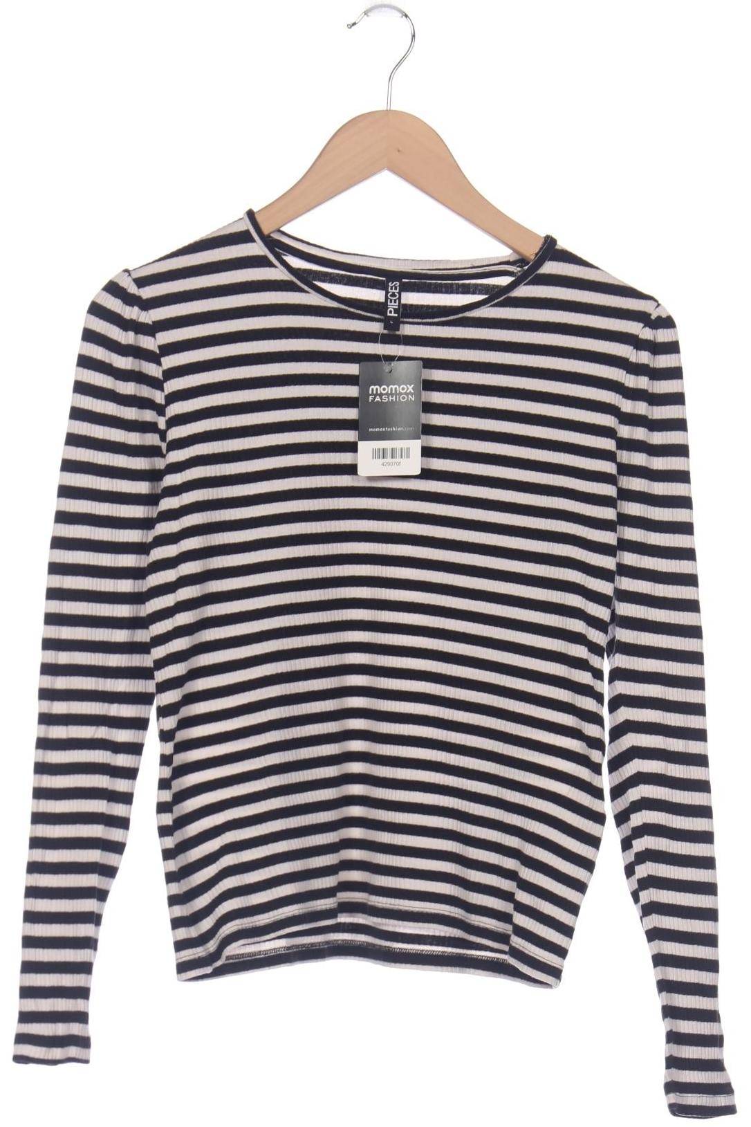 

pieces Damen Langarmshirt, schwarz, Gr. 42