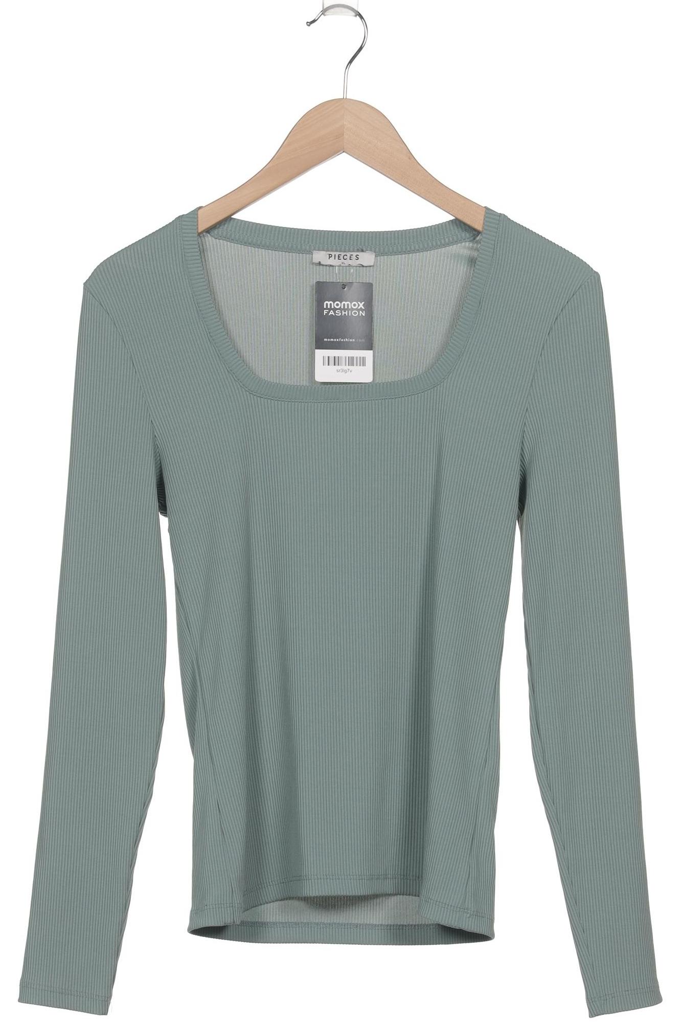 

pieces Damen Langarmshirt, türkis, Gr. 44