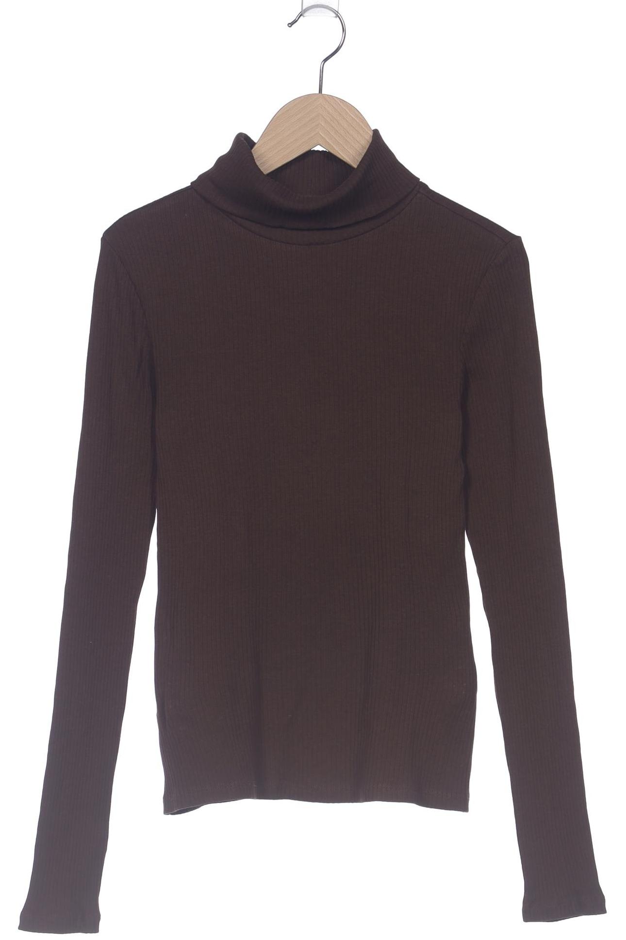 

pieces Damen Langarmshirt, braun, Gr. 36