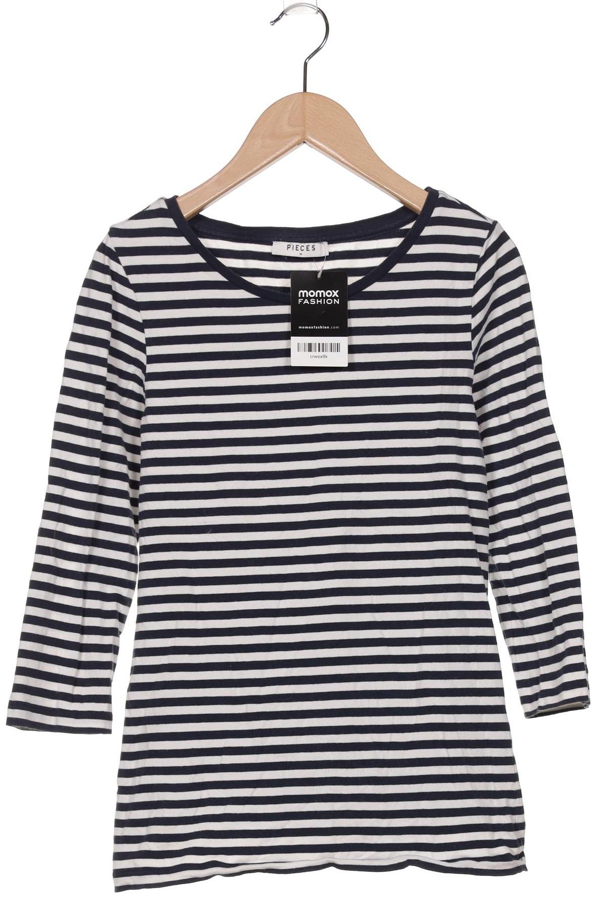 

pieces Damen Langarmshirt, marineblau, Gr. 38