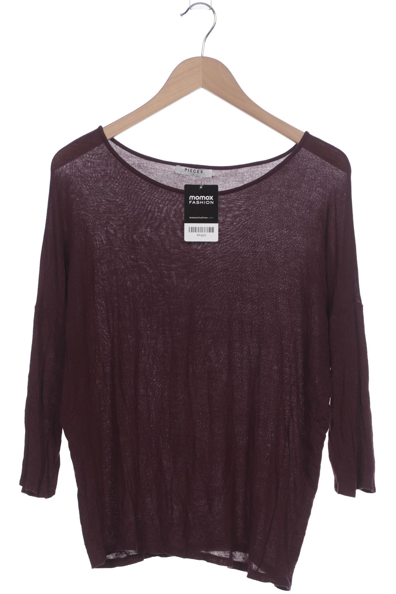 

pieces Damen Langarmshirt, bordeaux, Gr. 36