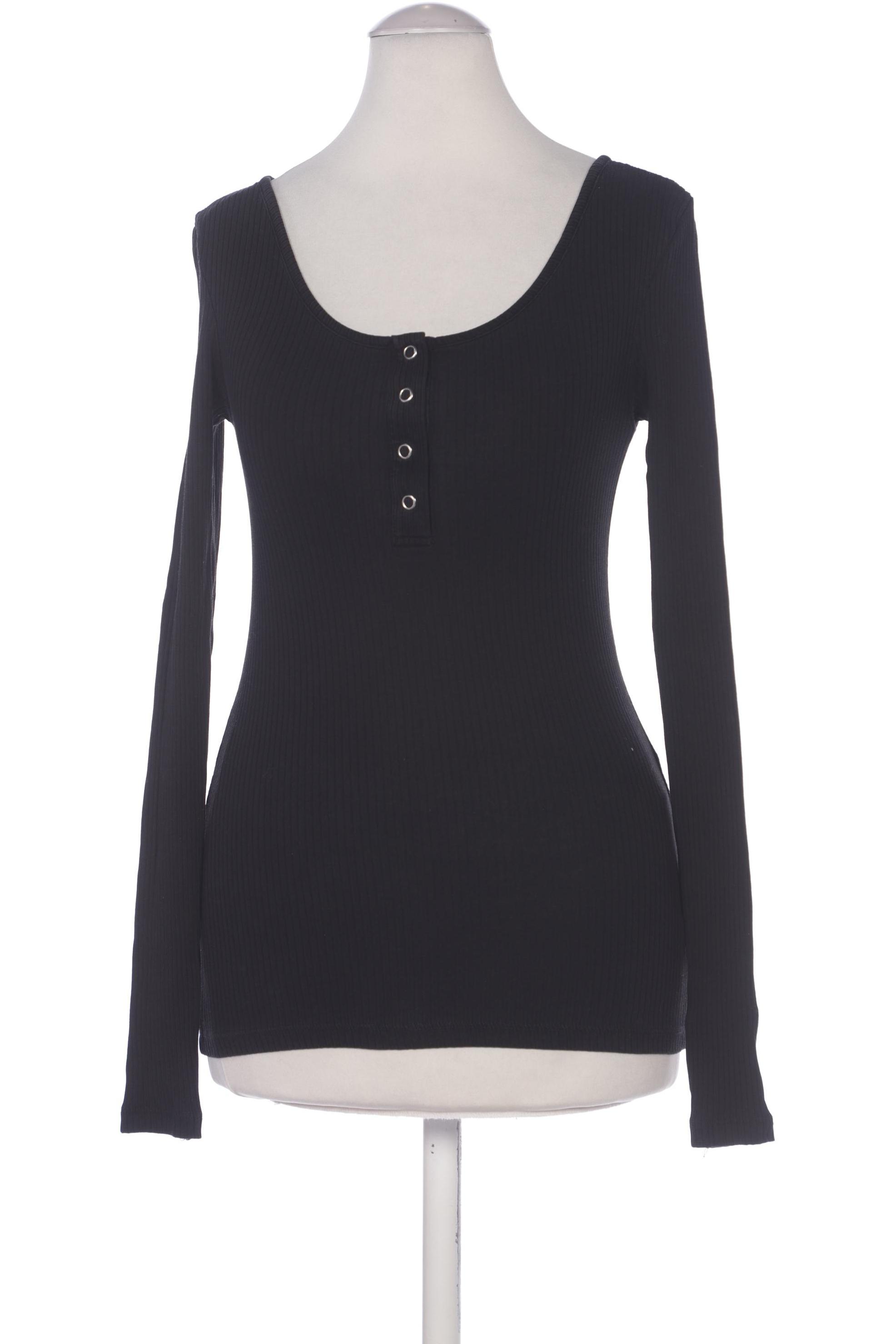 

pieces Damen Langarmshirt, schwarz, Gr. 34