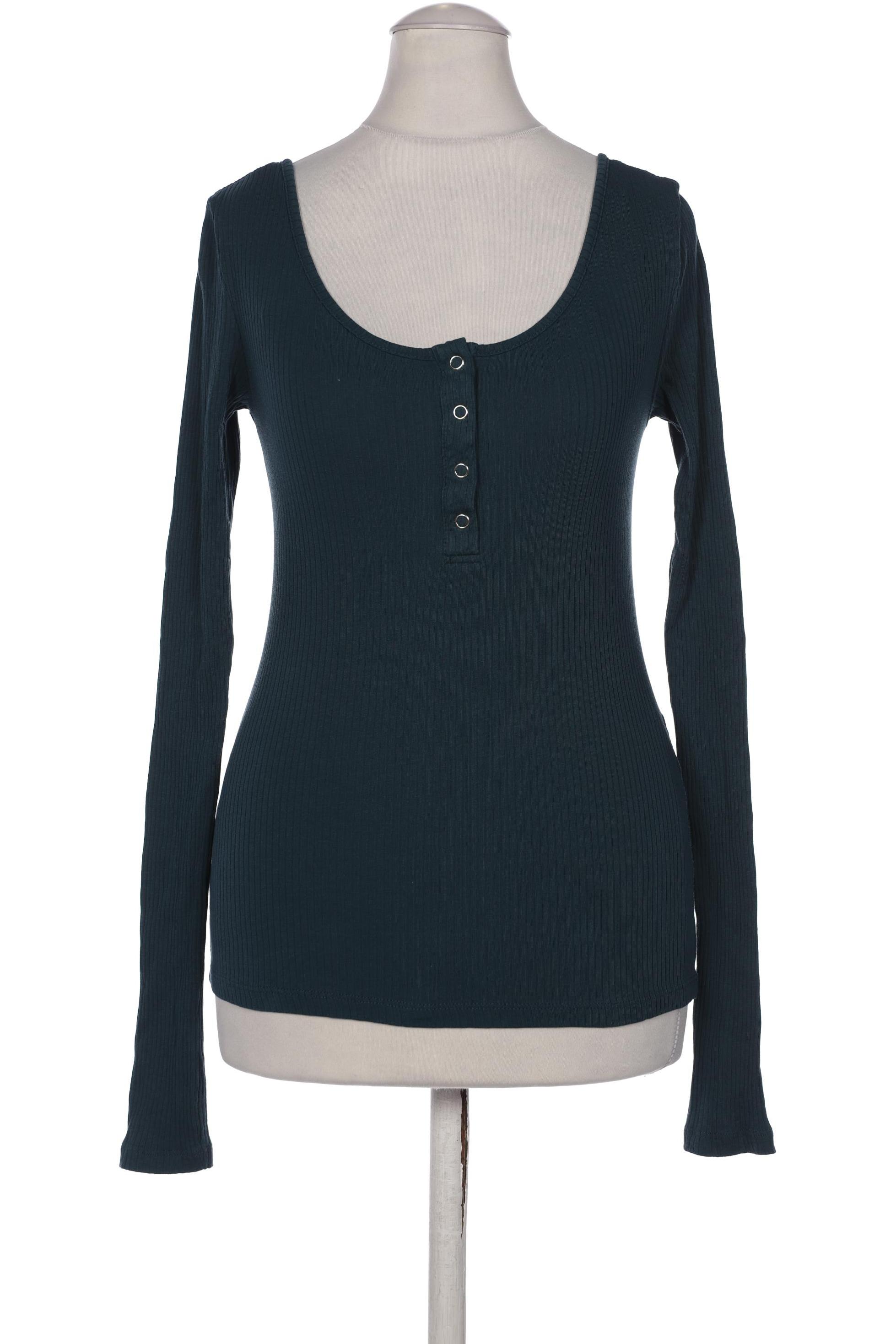 

pieces Damen Langarmshirt, türkis, Gr. 34