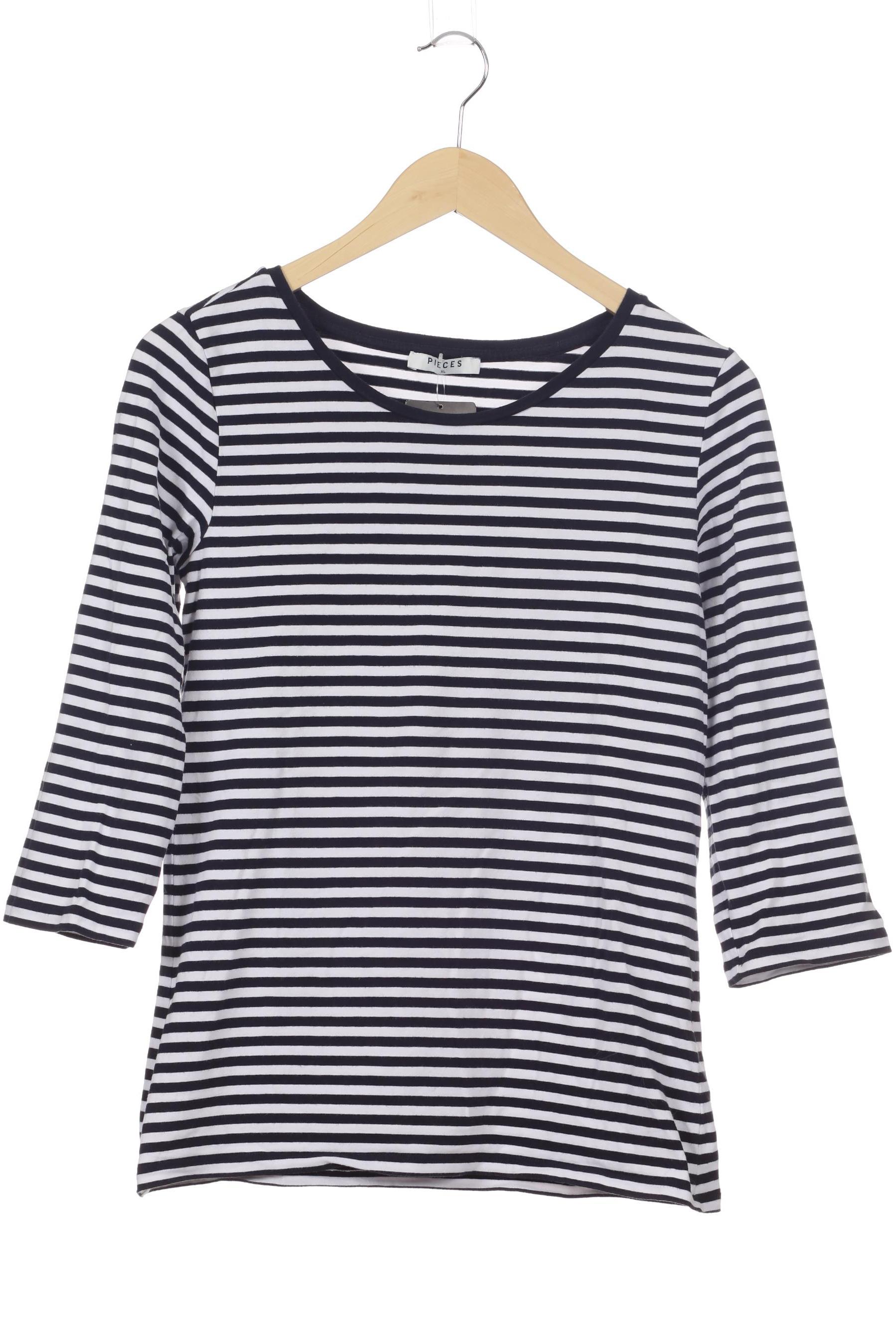 

pieces Damen Langarmshirt, blau, Gr. 44