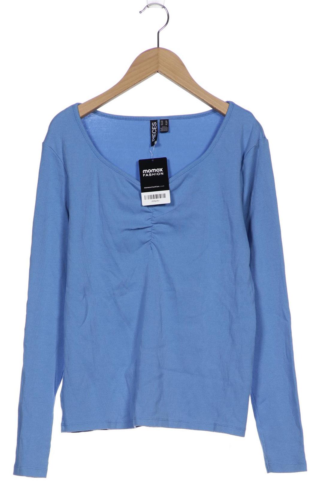 

pieces Damen Langarmshirt, blau