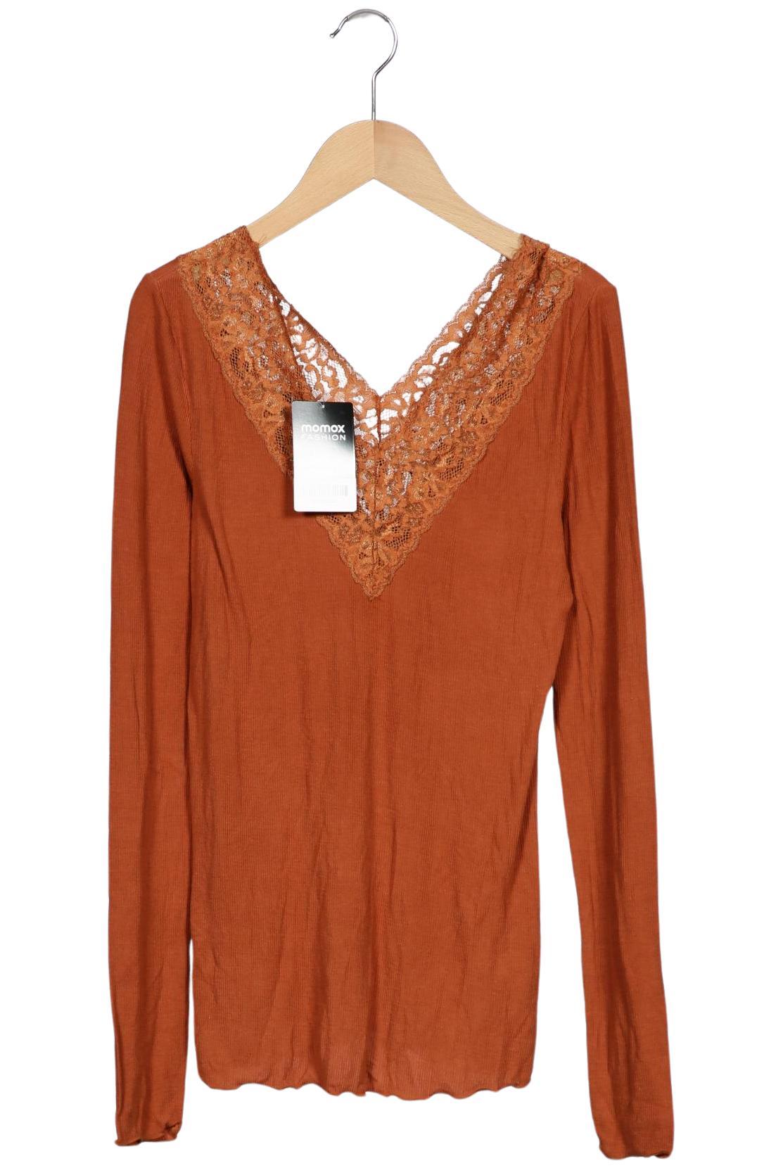 

pieces Damen Langarmshirt, braun, Gr. 36