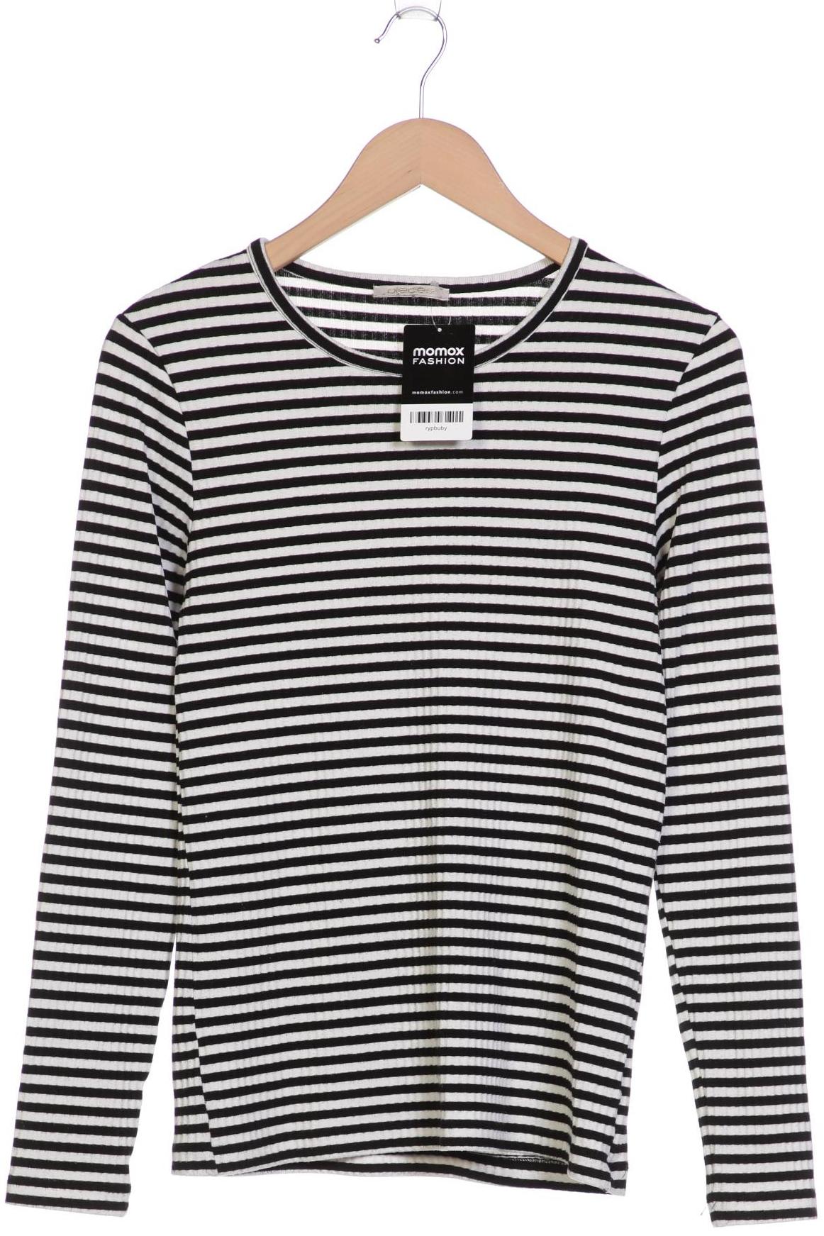 

pieces Damen Langarmshirt, schwarz, Gr. 34