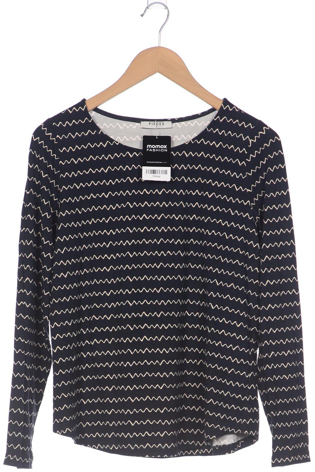 

pieces Damen Langarmshirt, marineblau, Gr. 38