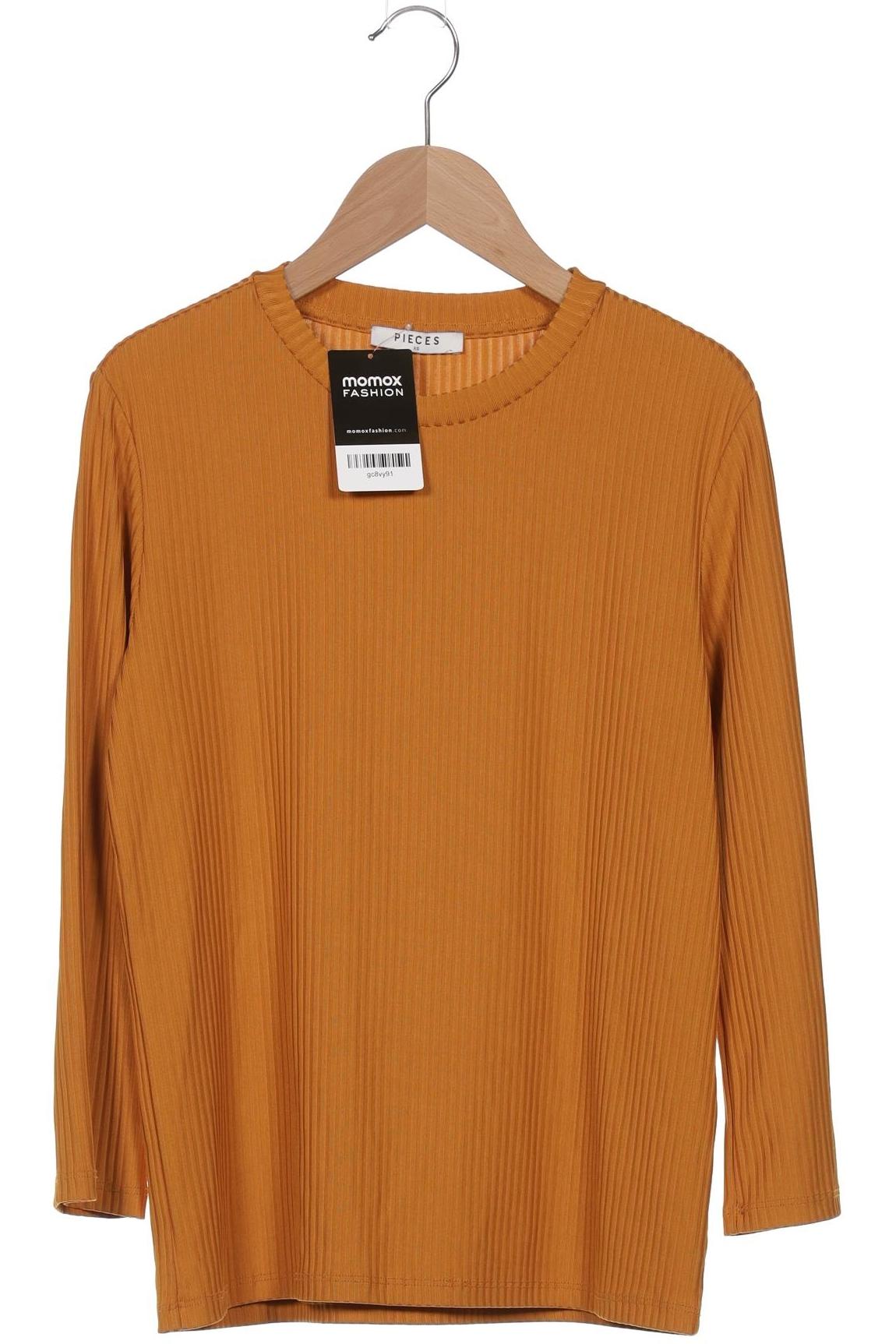 

pieces Damen Langarmshirt, braun, Gr. 34
