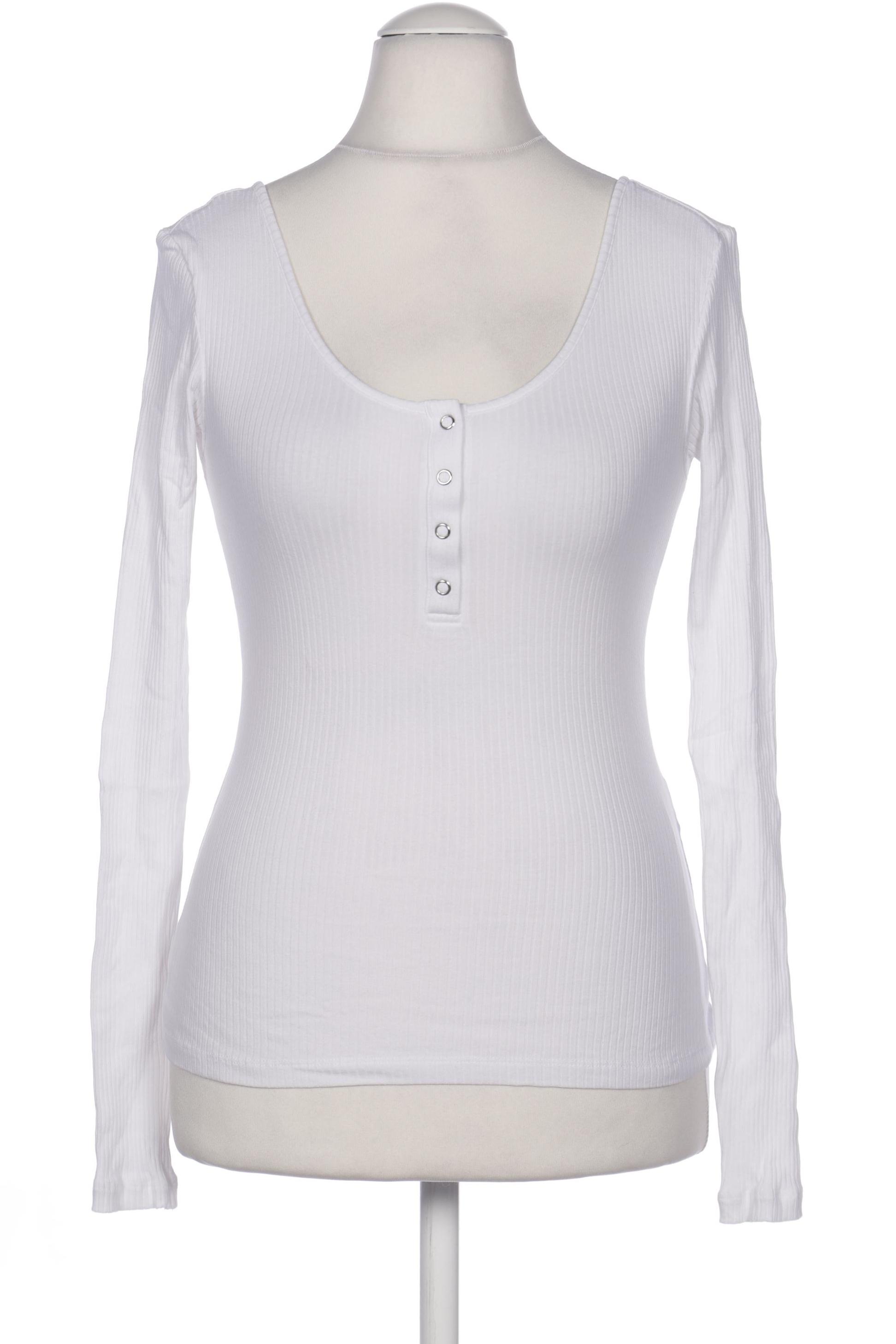 

pieces Damen Langarmshirt, weiß, Gr. 38