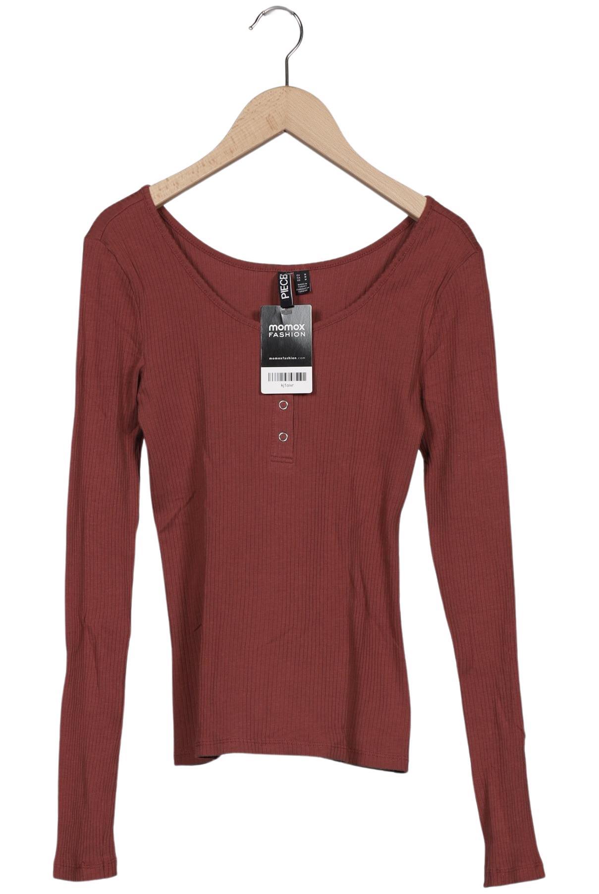 

pieces Damen Langarmshirt, bordeaux, Gr. 38