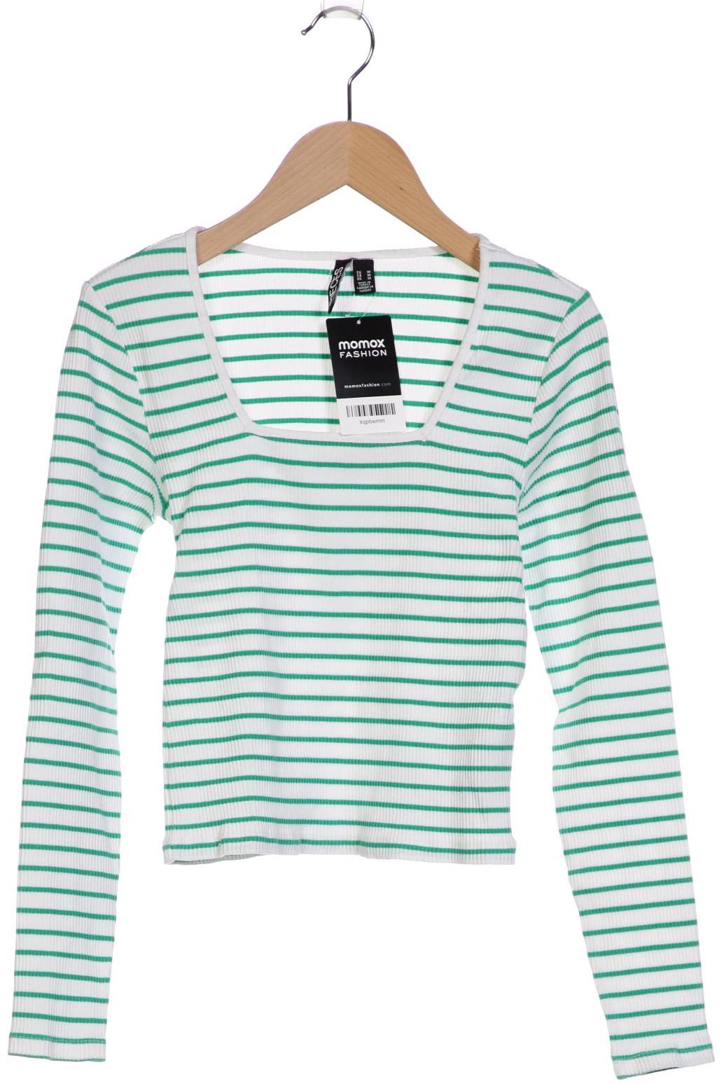 

pieces Damen Langarmshirt, weiß, Gr. 38