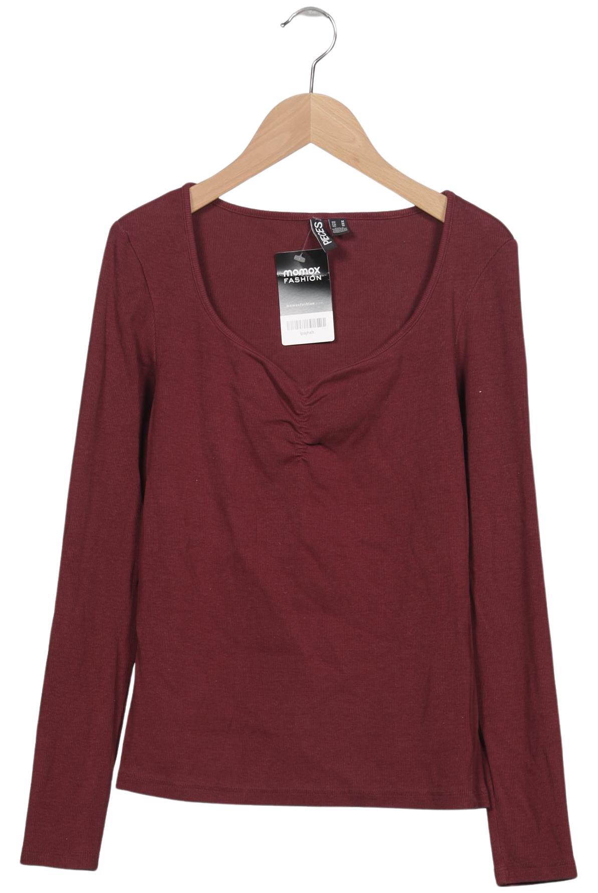 

pieces Damen Langarmshirt, bordeaux, Gr. 38