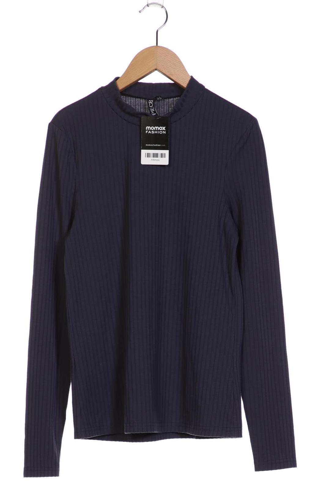 

pieces Damen Langarmshirt, marineblau, Gr. 36