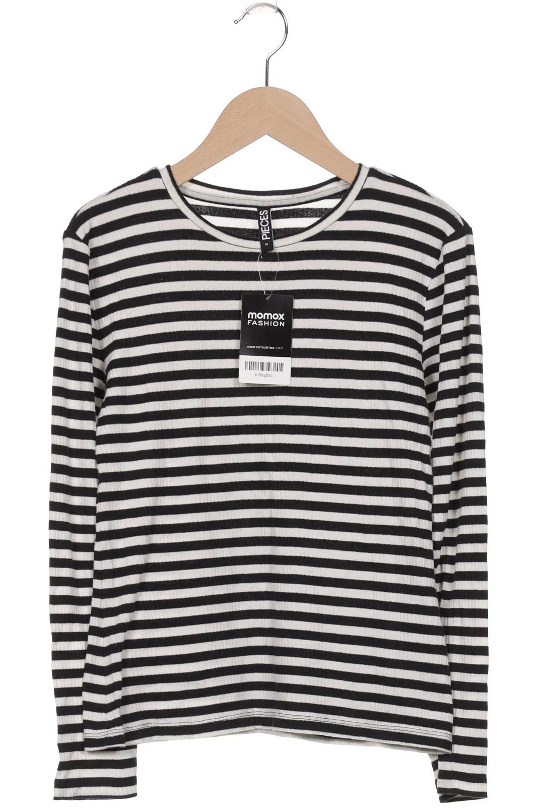 

pieces Damen Langarmshirt, schwarz, Gr. 38