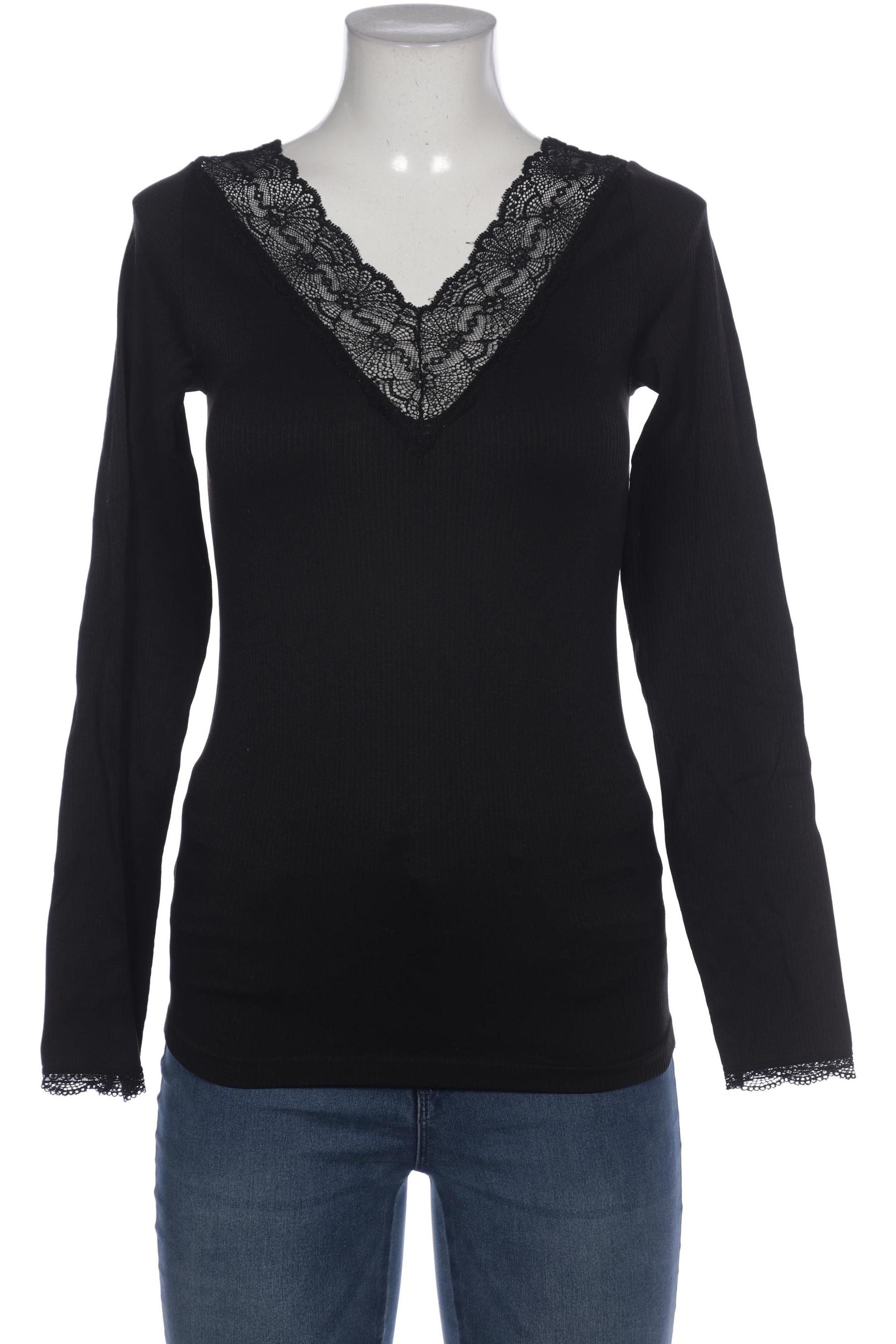 

pieces Damen Langarmshirt, schwarz, Gr. 38