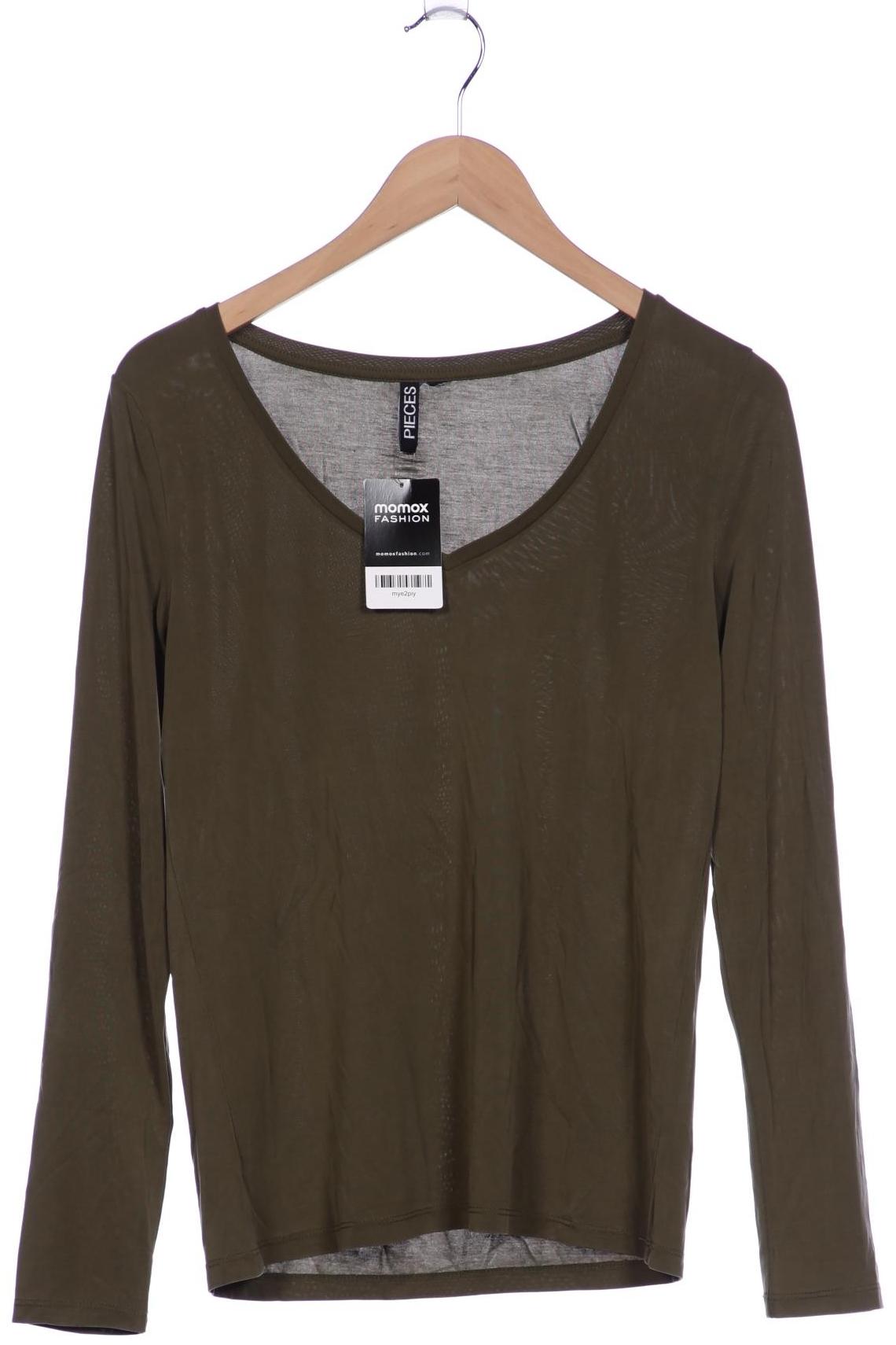 Thumbnail - pieces Damen Langarmshirt, grün, Gr. 38