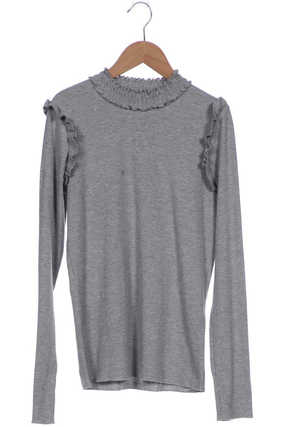 

pieces Damen Langarmshirt, grau, Gr. 38
