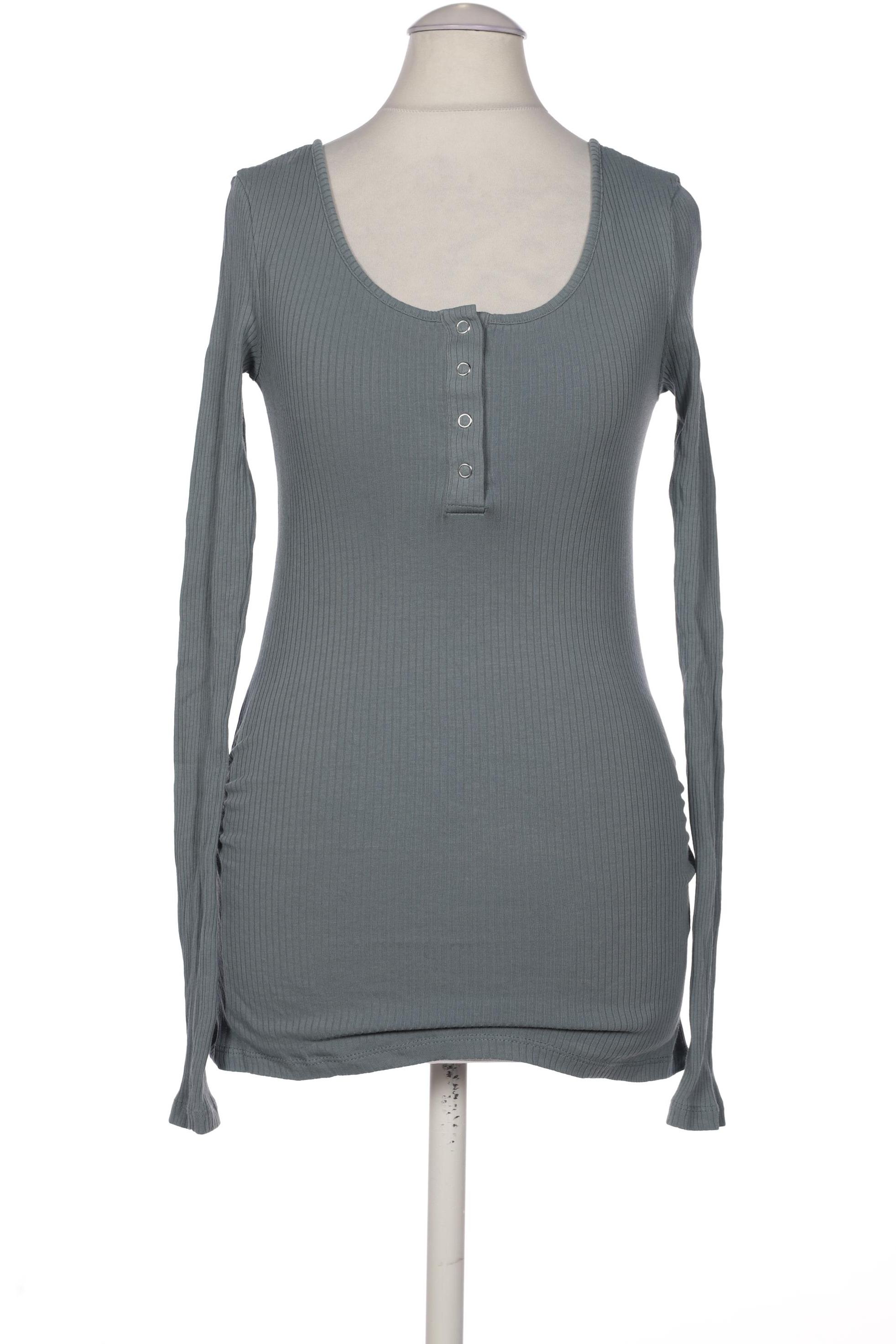

pieces Damen Langarmshirt, türkis, Gr. 34