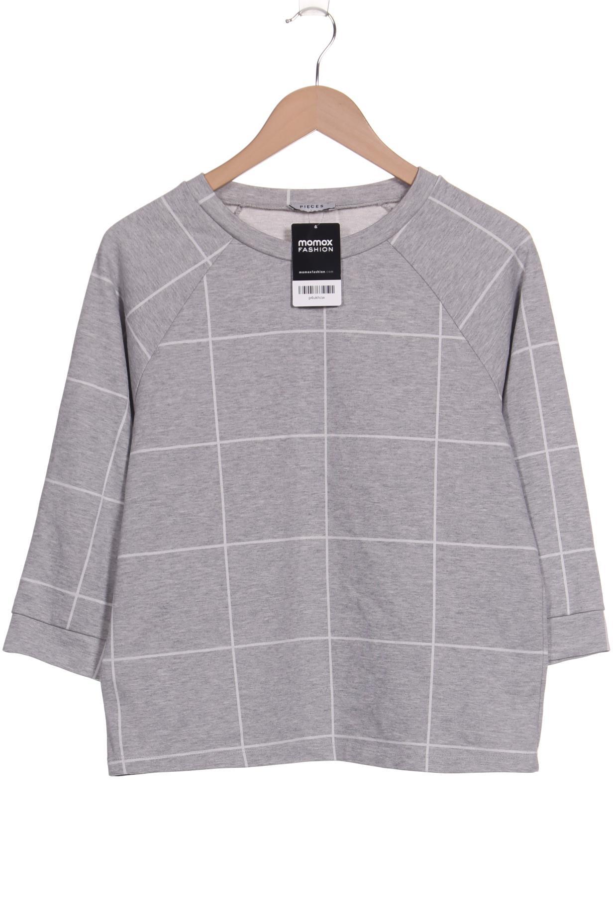 

pieces Damen Langarmshirt, grau, Gr. 42