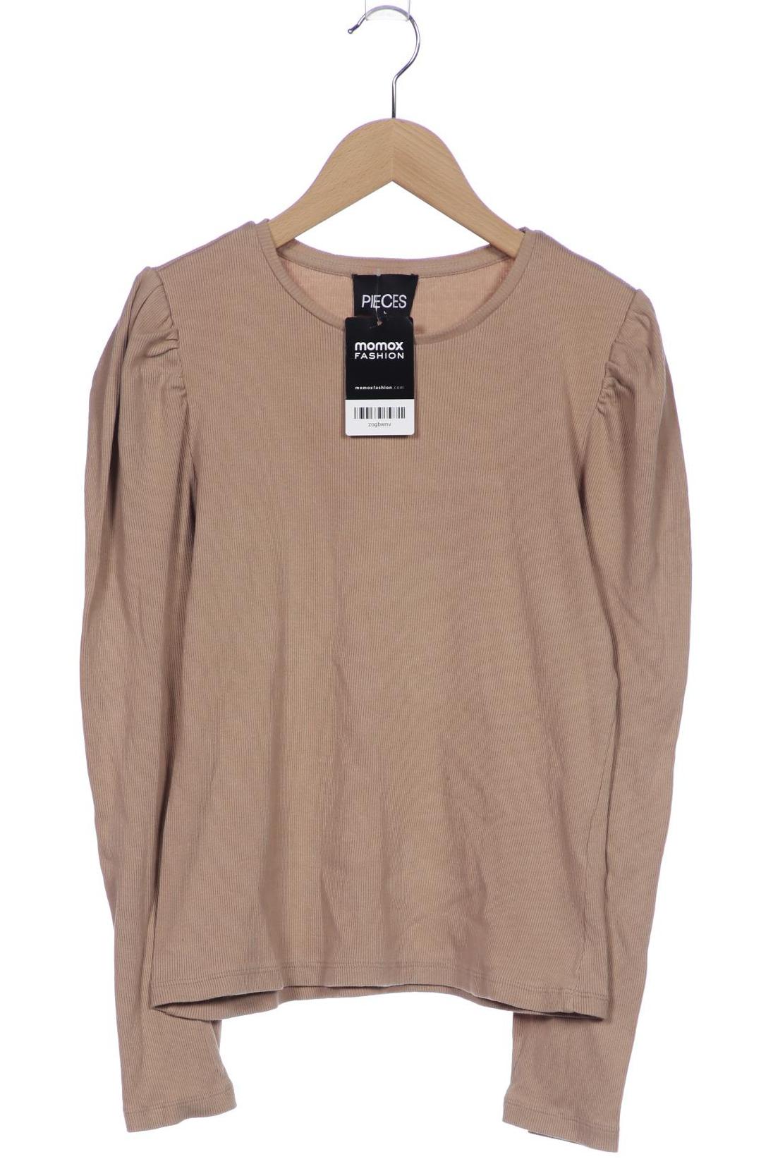 

pieces Damen Langarmshirt, beige, Gr. 42