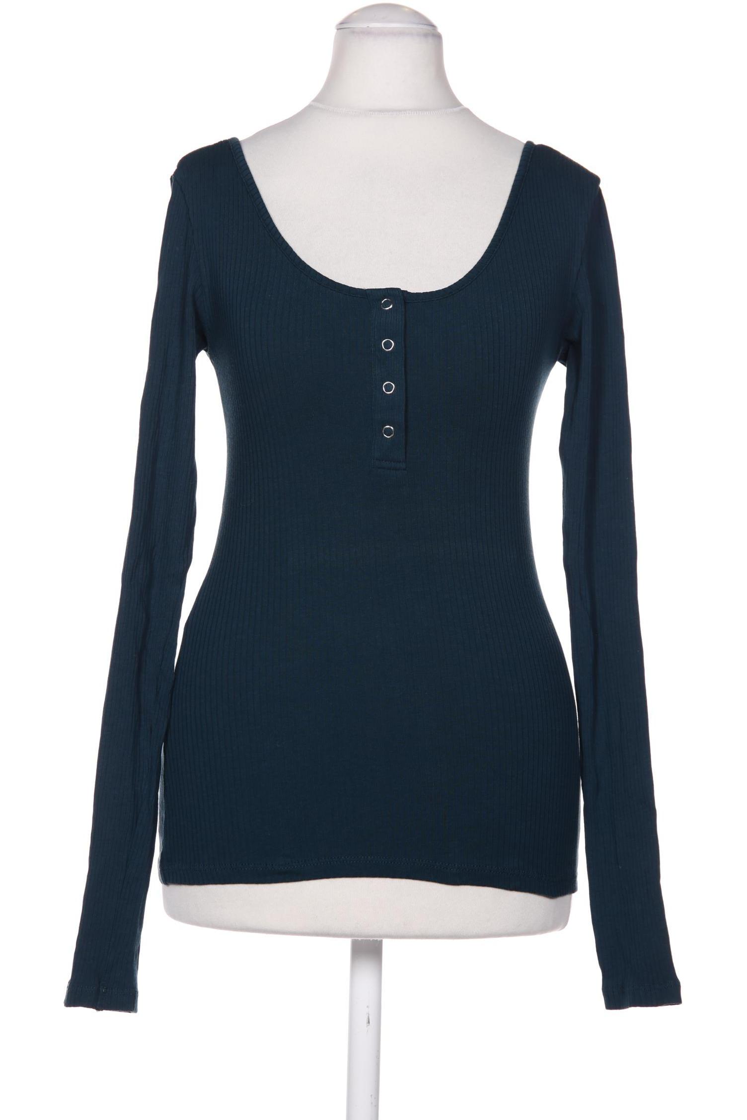

pieces Damen Langarmshirt, türkis, Gr. 36