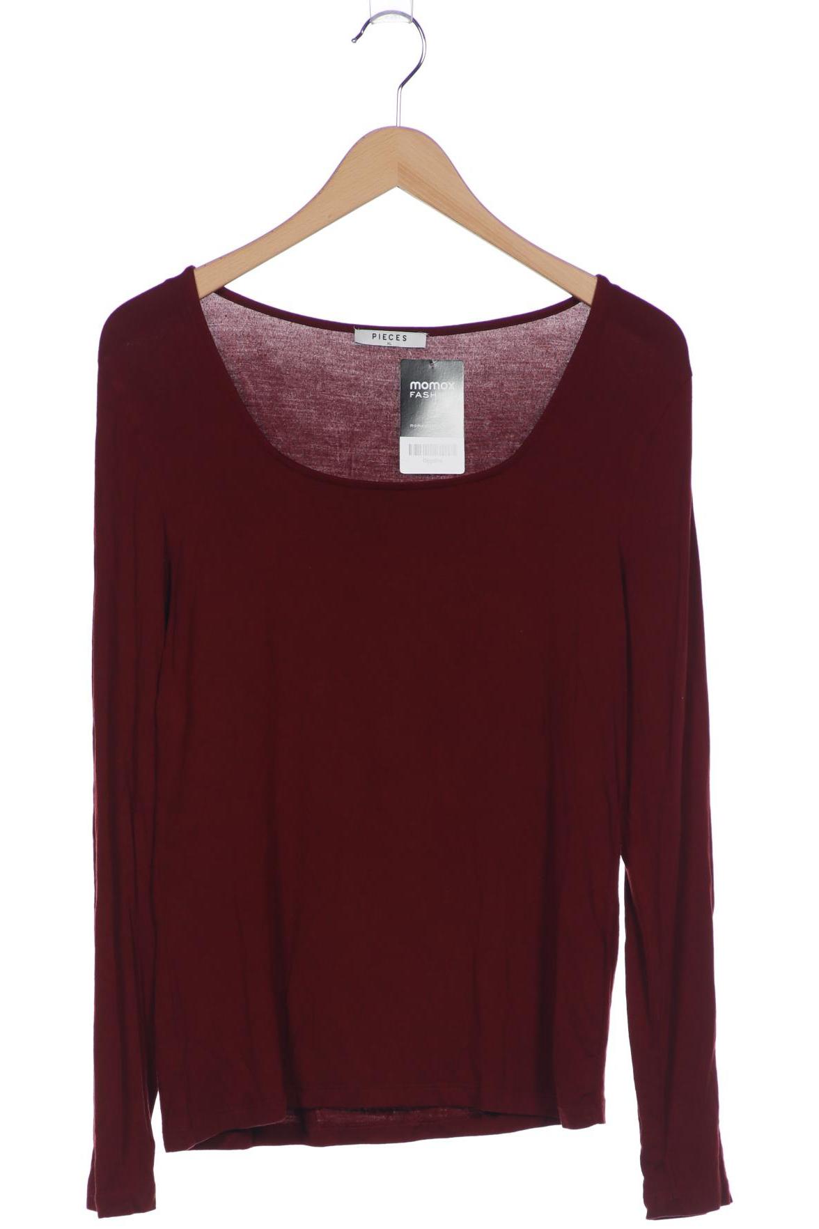 

pieces Damen Langarmshirt, bordeaux, Gr. 44