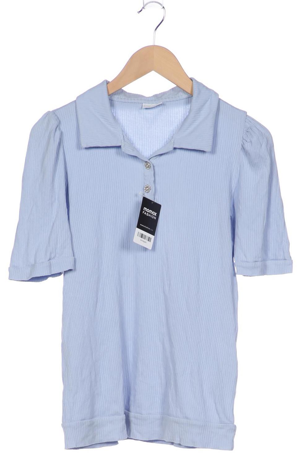 

pieces Damen Poloshirt, blau, Gr. 44