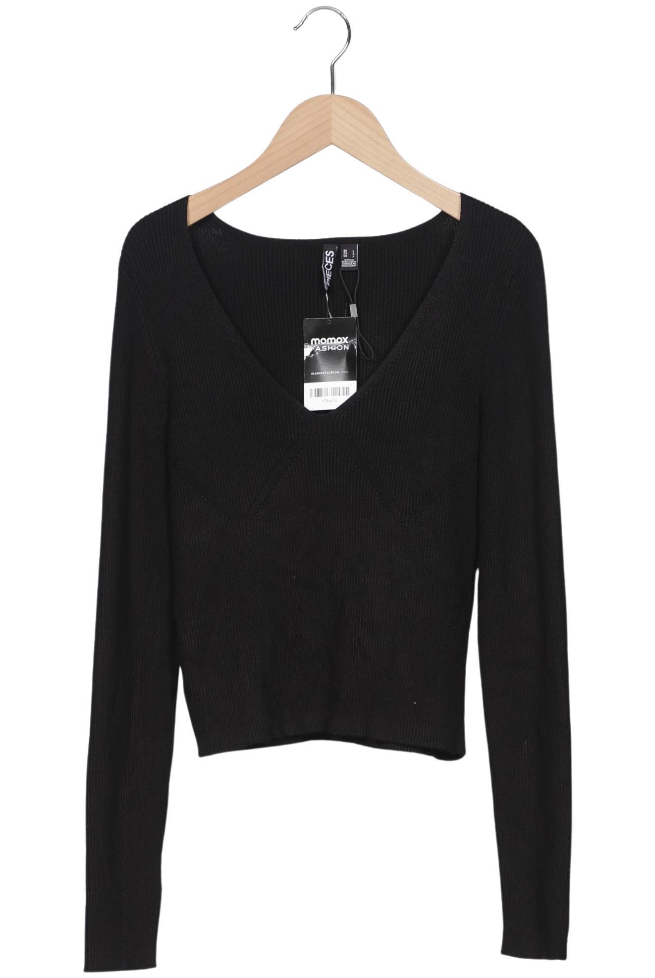 

pieces Damen Pullover, schwarz, Gr. 42