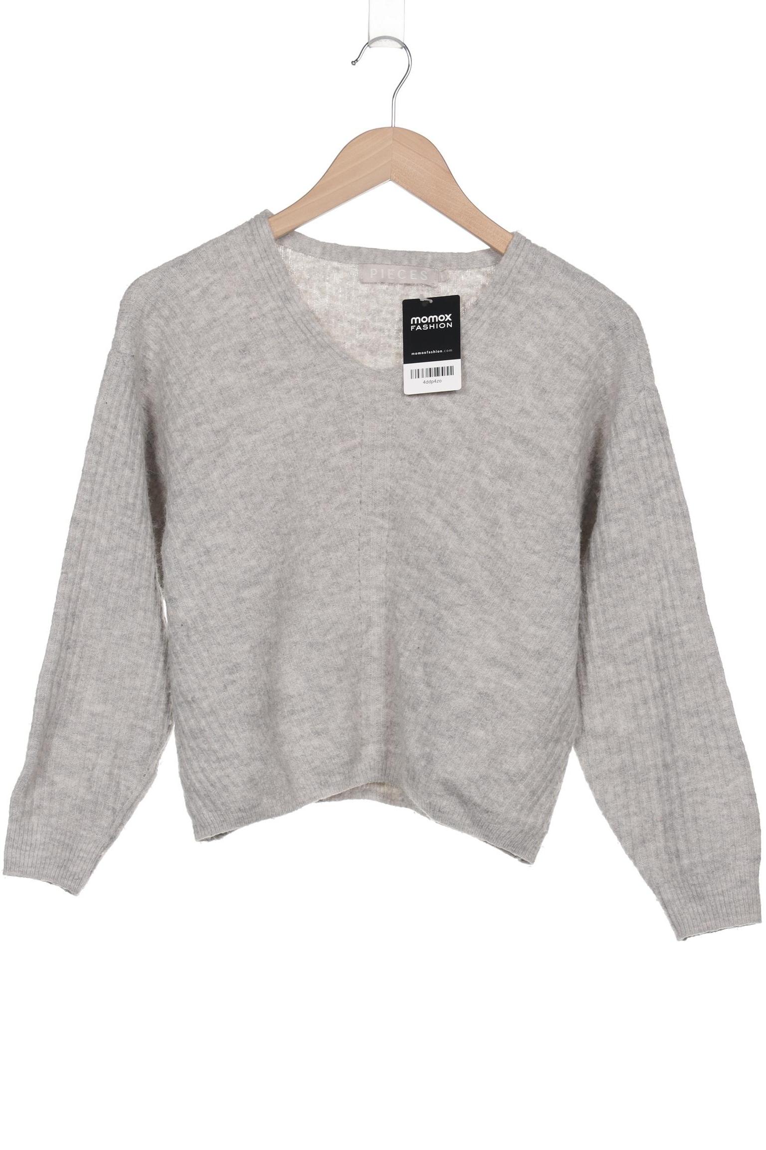 

pieces Damen Pullover, grau, Gr. 34