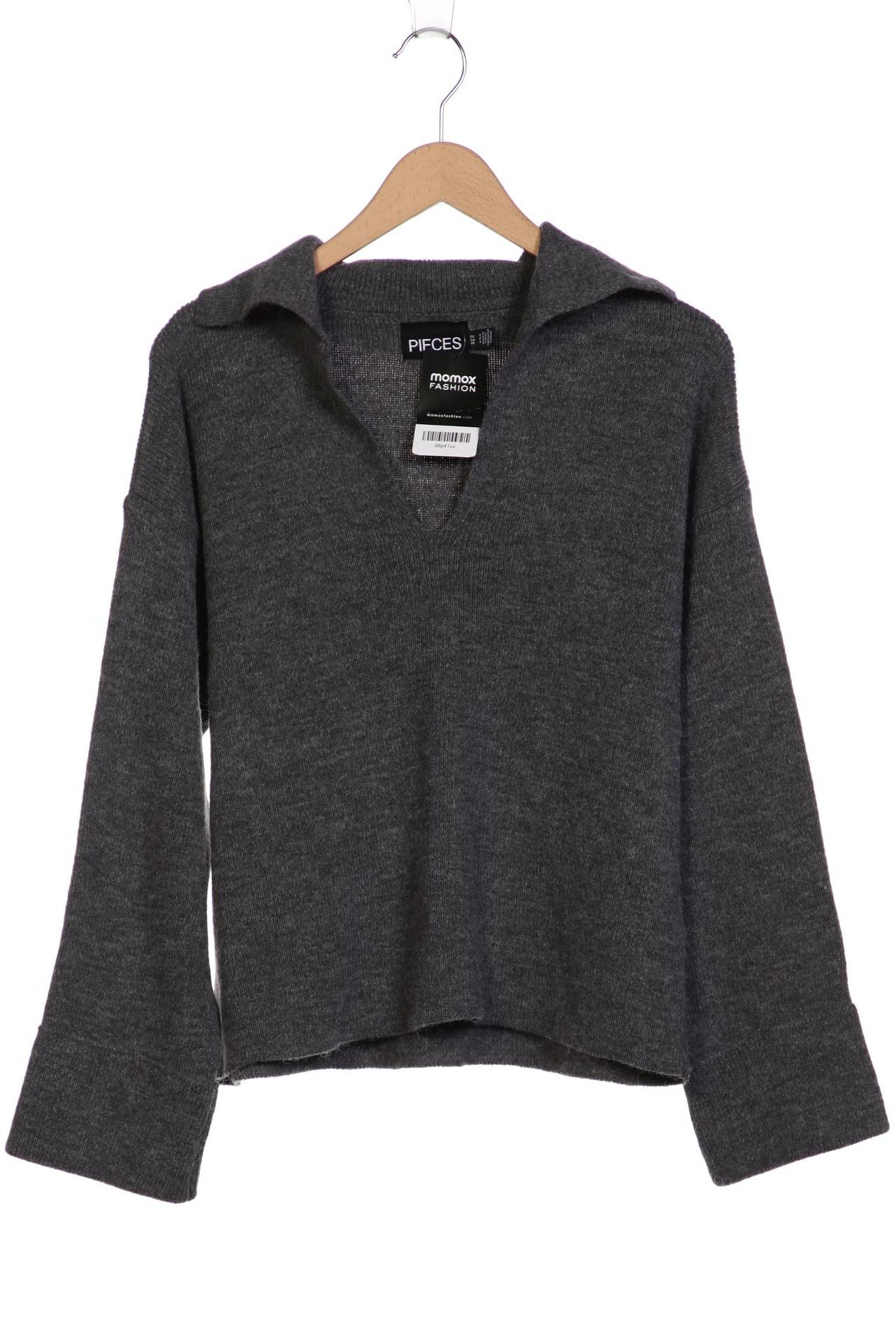 

pieces Damen Pullover, grau, Gr. 36