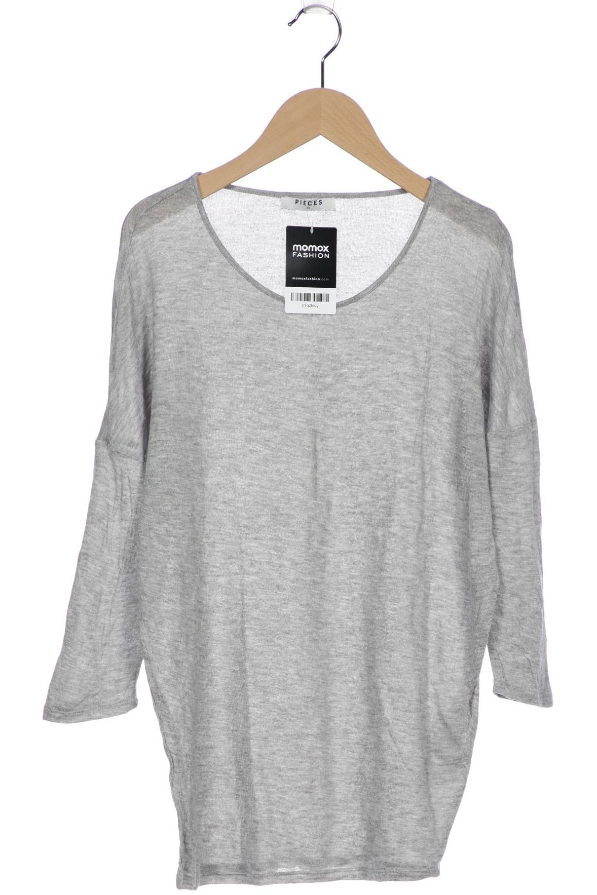 

pieces Damen Pullover, grau, Gr. 34