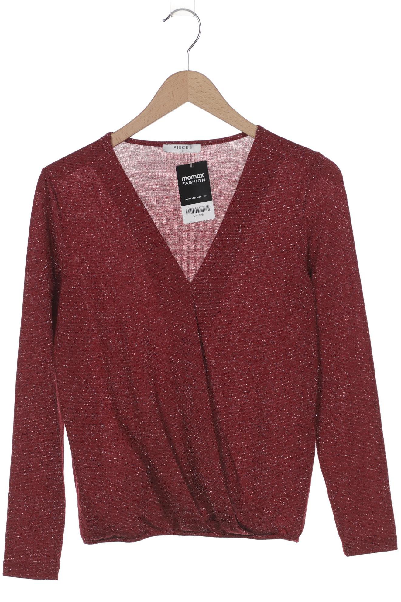 

pieces Damen Pullover, bordeaux, Gr. 36