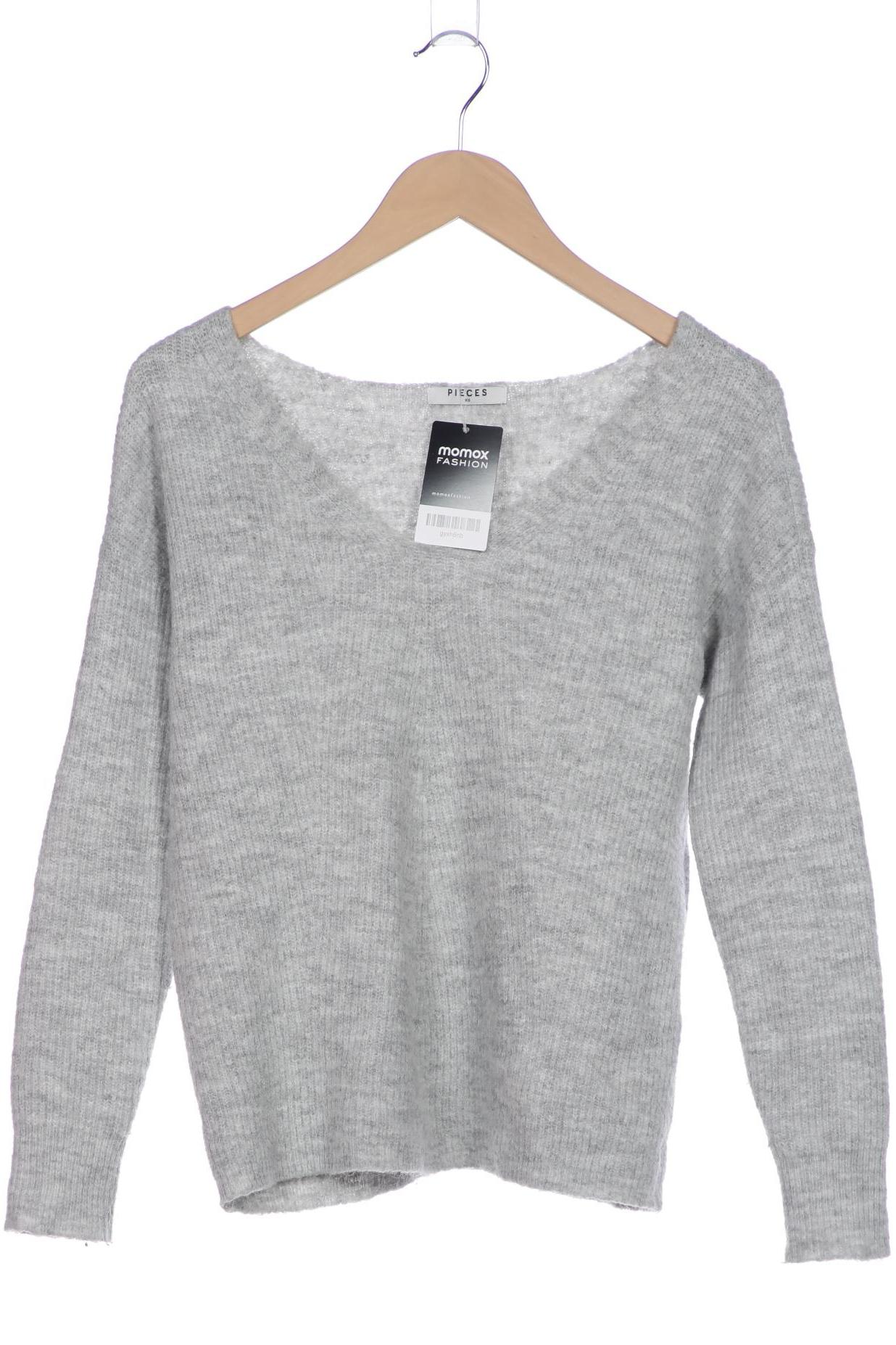 

pieces Damen Pullover, grau, Gr. 34
