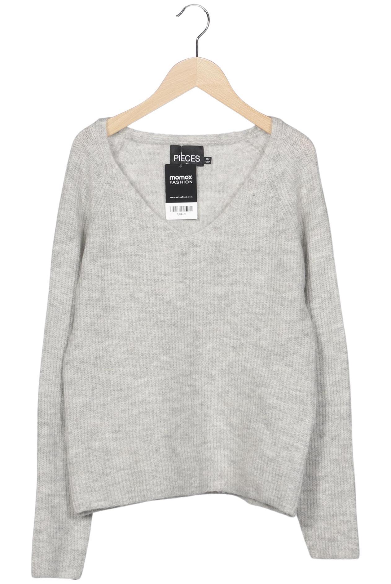 

pieces Damen Pullover, grau, Gr. 34