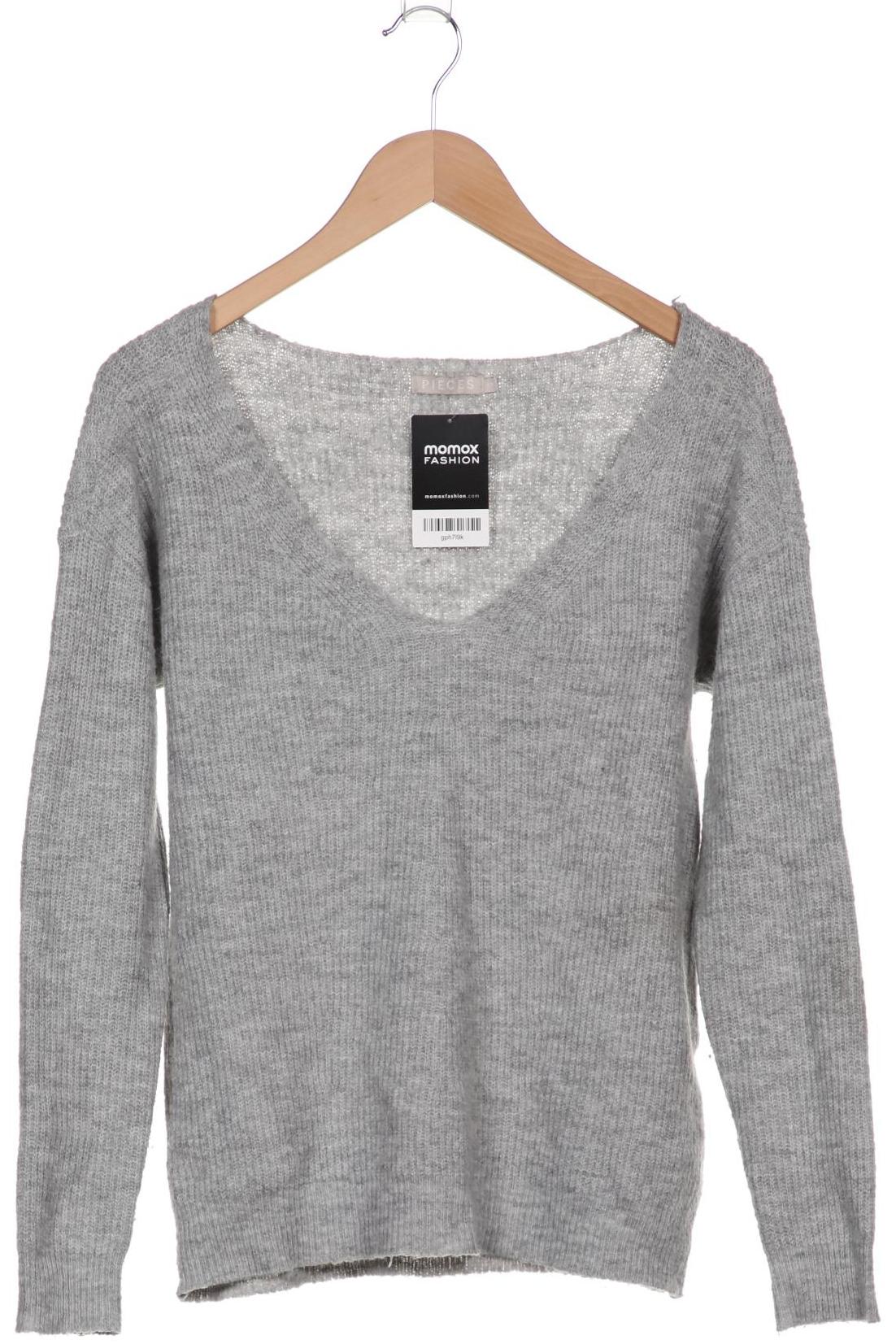 

pieces Damen Pullover, grau, Gr. 34