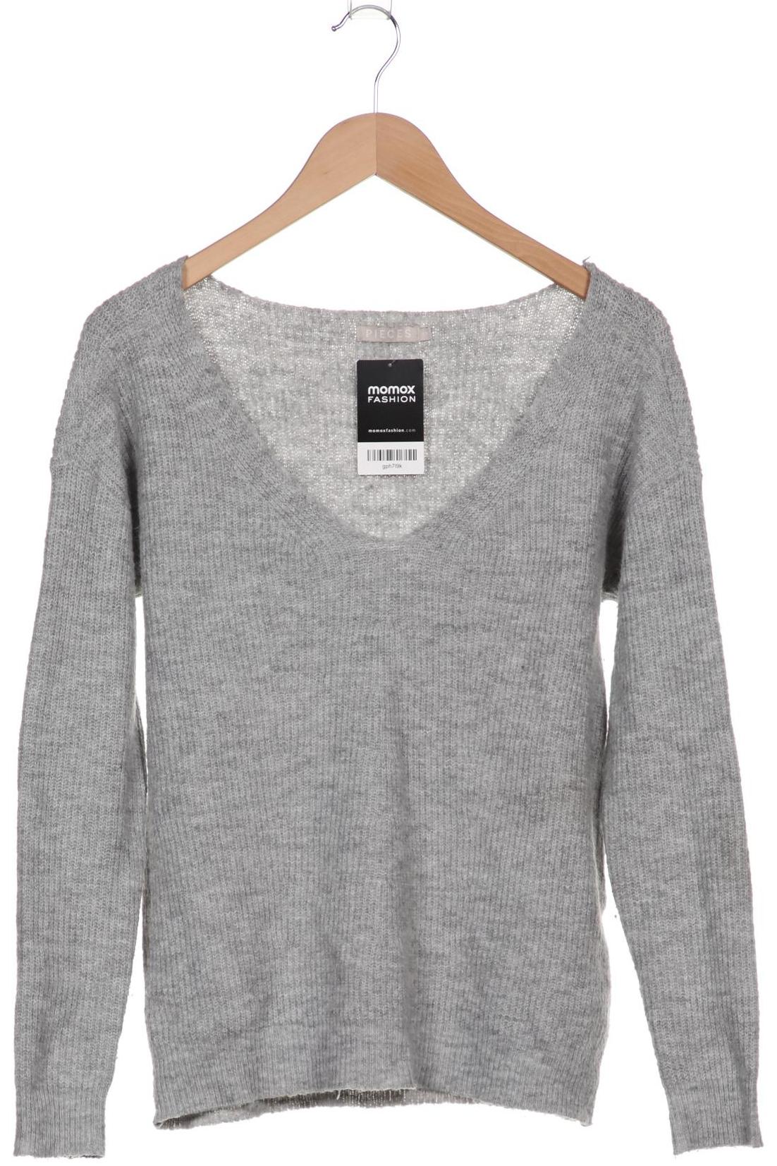 

pieces Damen Pullover, grau, Gr. 34