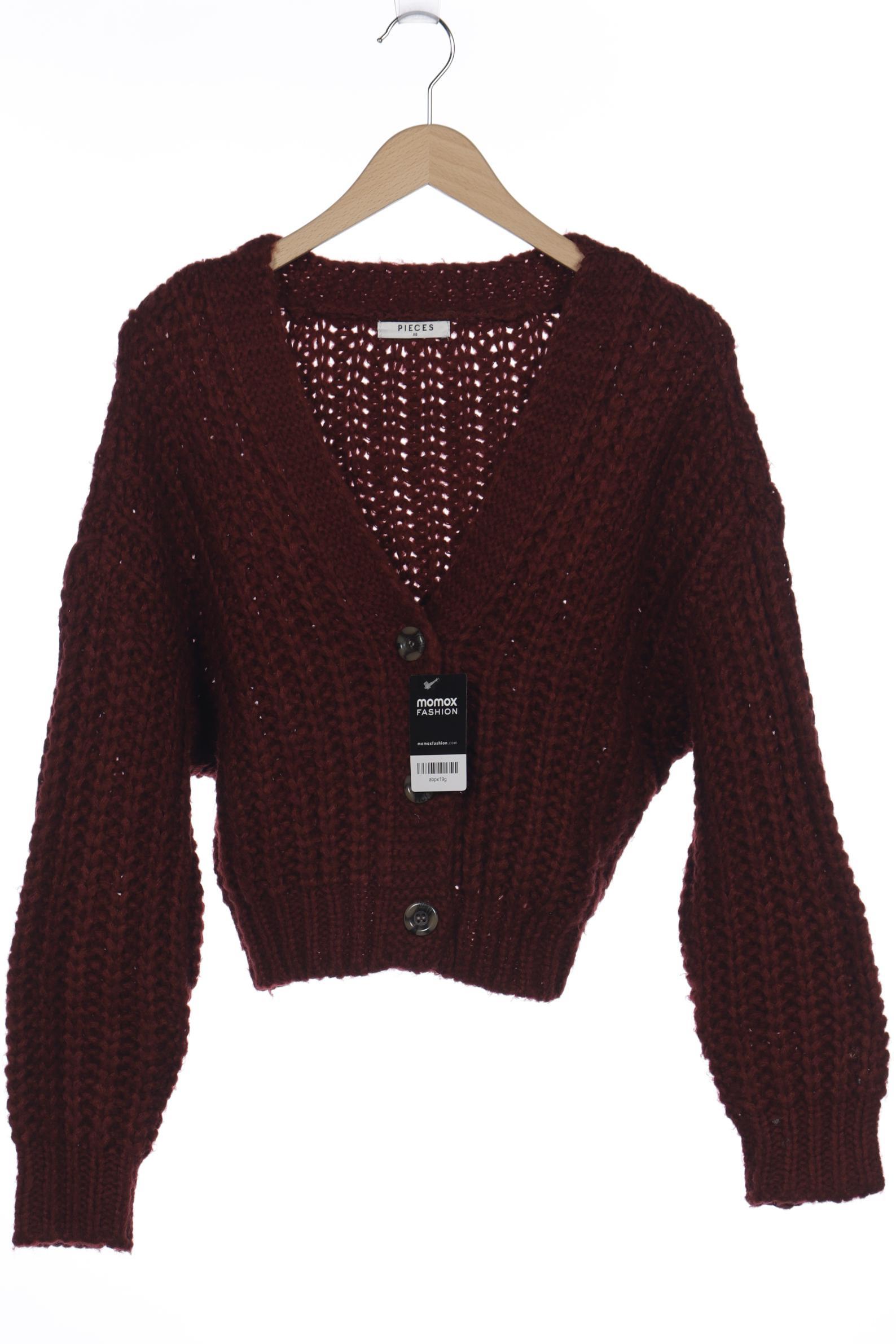 

pieces Damen Strickjacke, bordeaux, Gr. 34